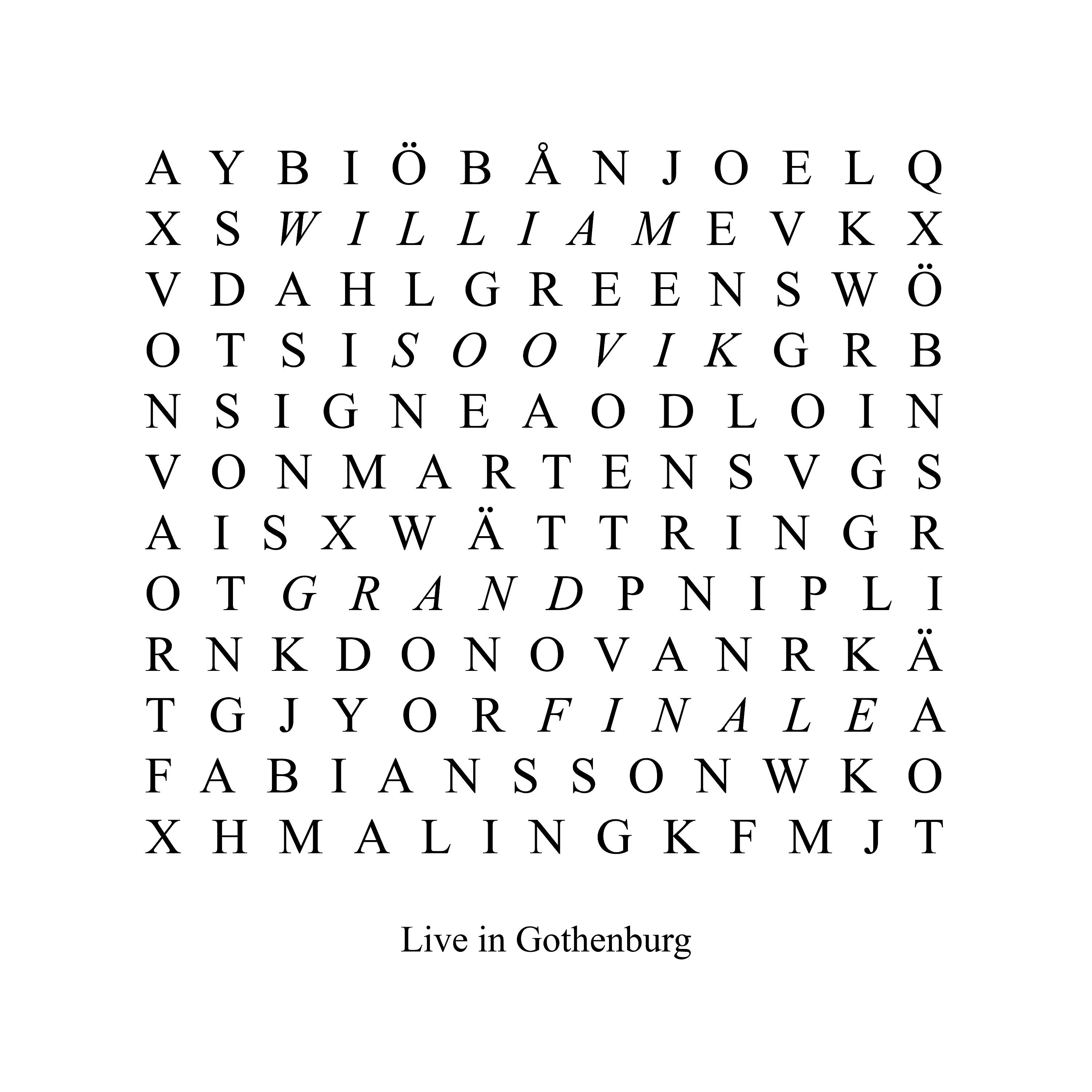 Постер альбома Live in Gothenburg