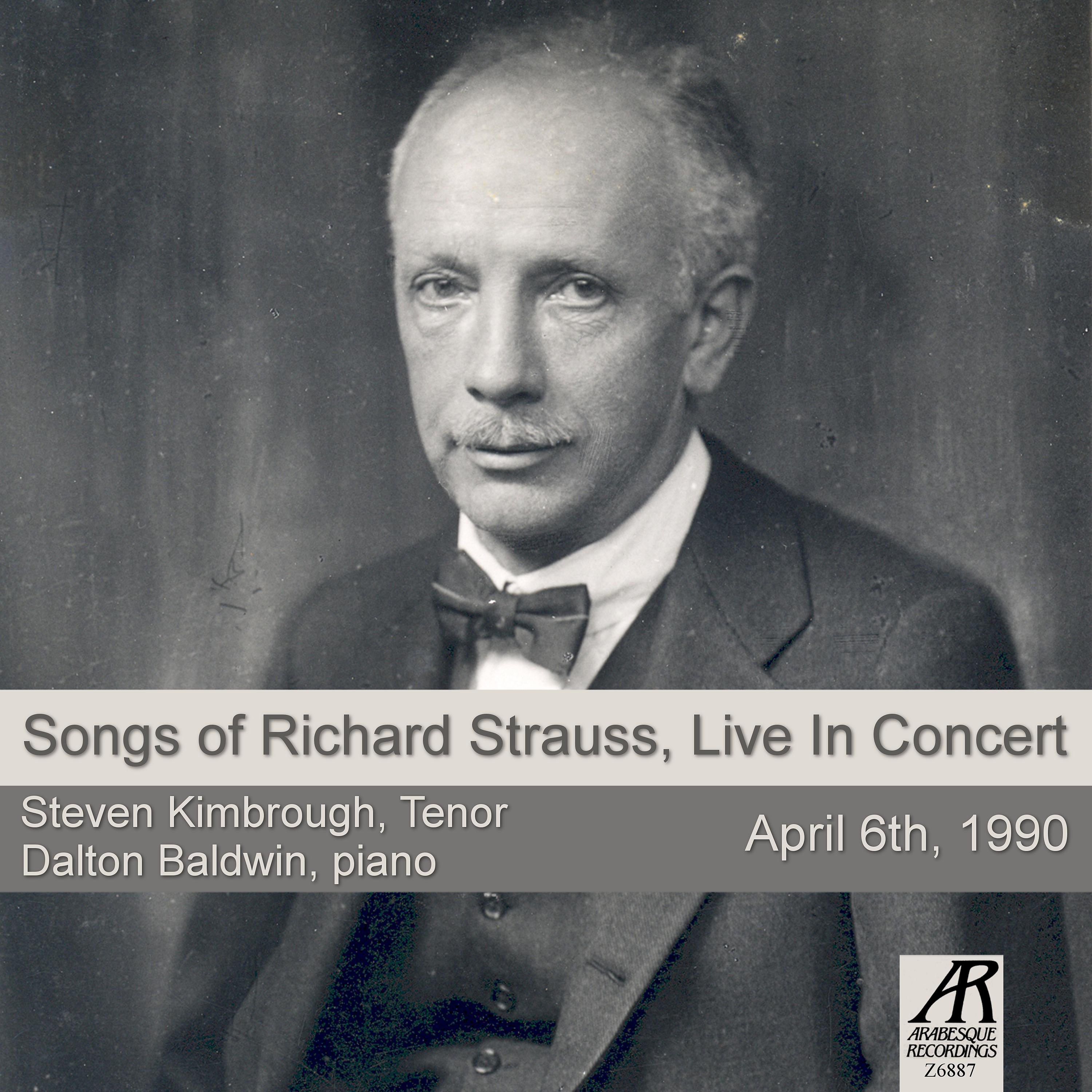 Постер альбома Songs of Richard Strauss, Live in Concert