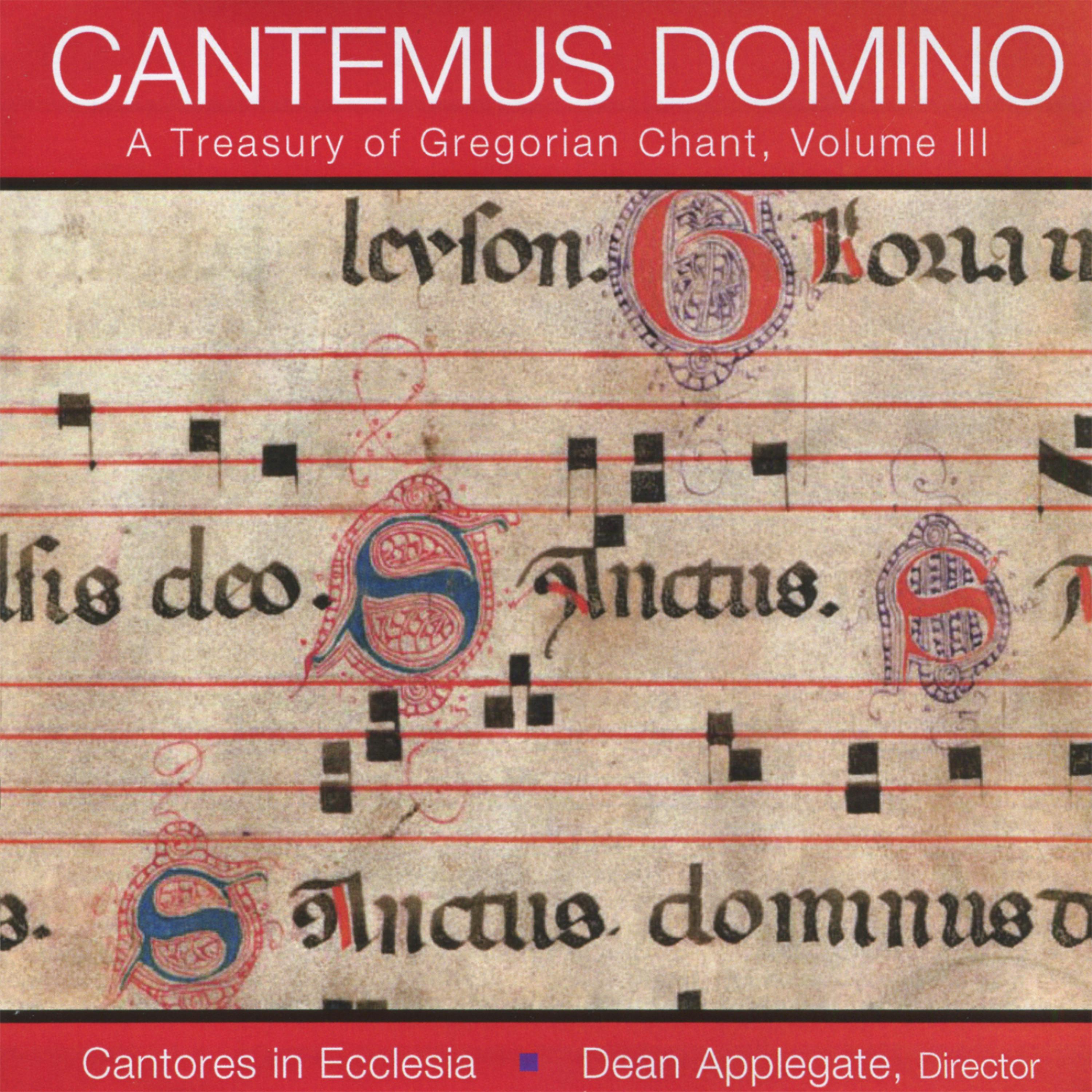 Постер альбома Cantemus Domino - A Treasury of Gregorian Chant, Vol. III