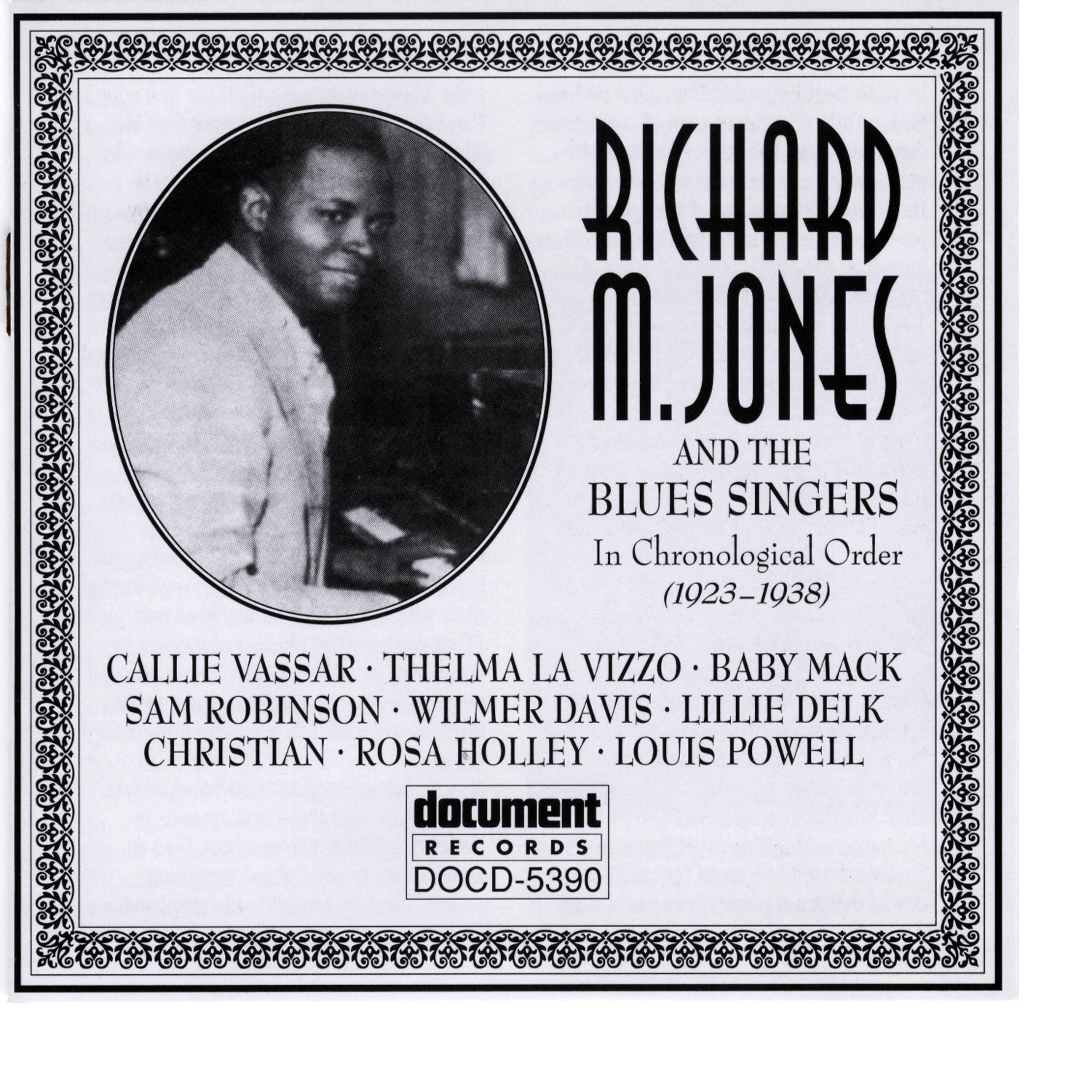 Постер альбома Richard M. Jones & The Blues Singers 1923-1938