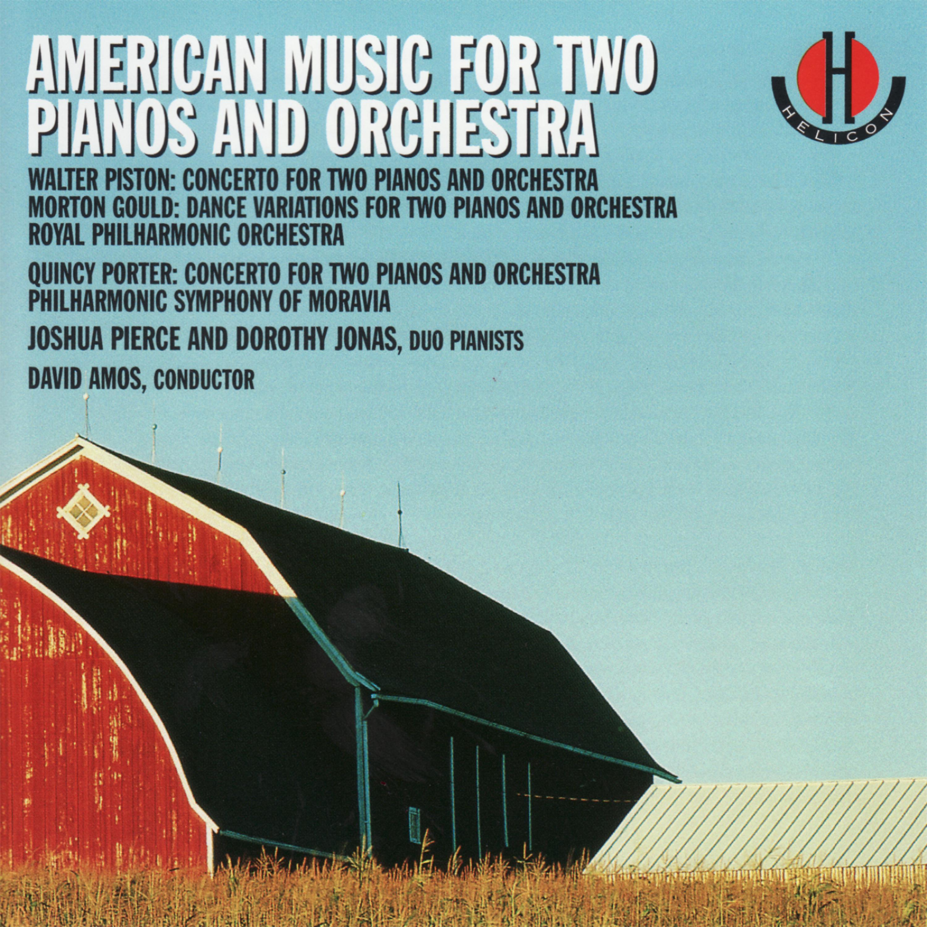 Постер альбома Piston, Gould, Porter: American Music for Two Pianos and Orchestra