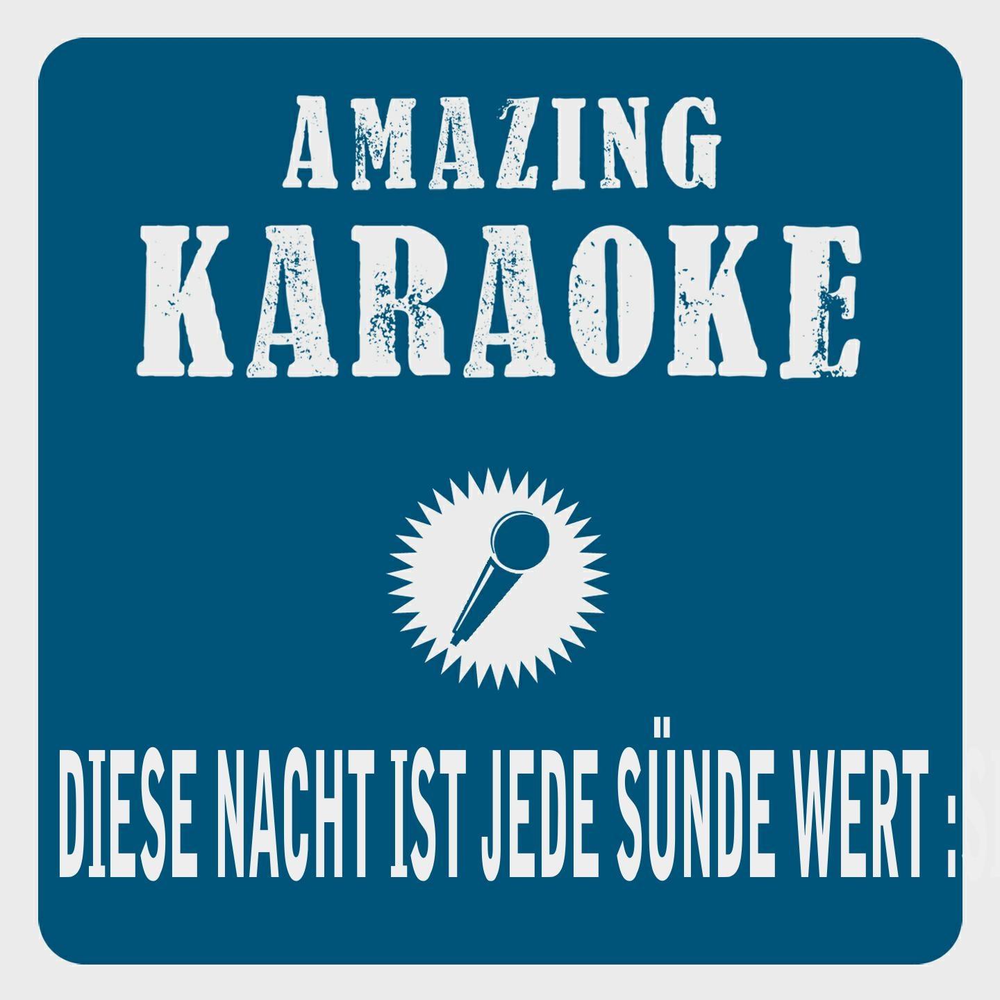 Постер альбома Diese Nacht ist jede Sünde wert (Karaoke Version) (Originally Performed By Andrea Berg)