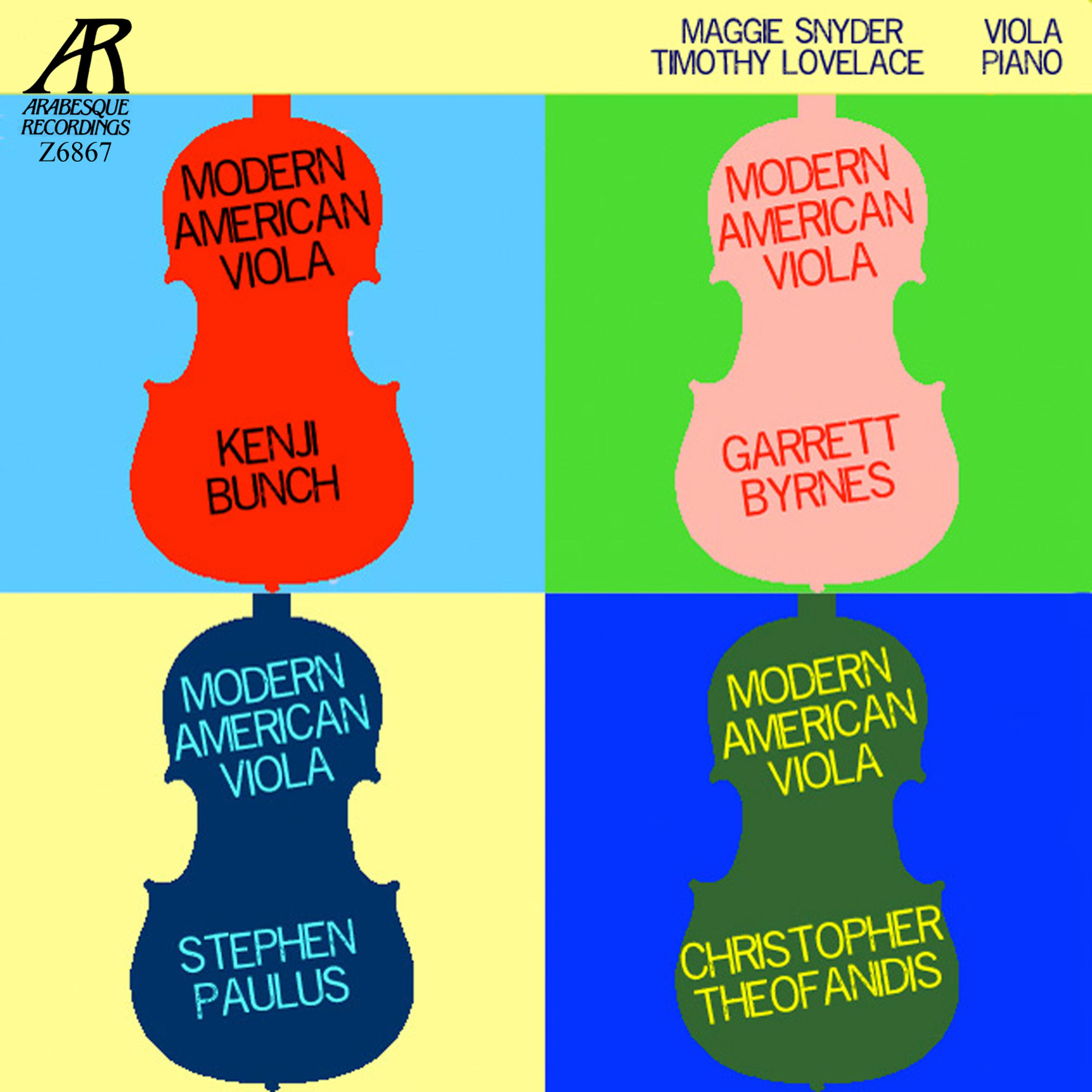 Постер альбома Modern American Viola Music