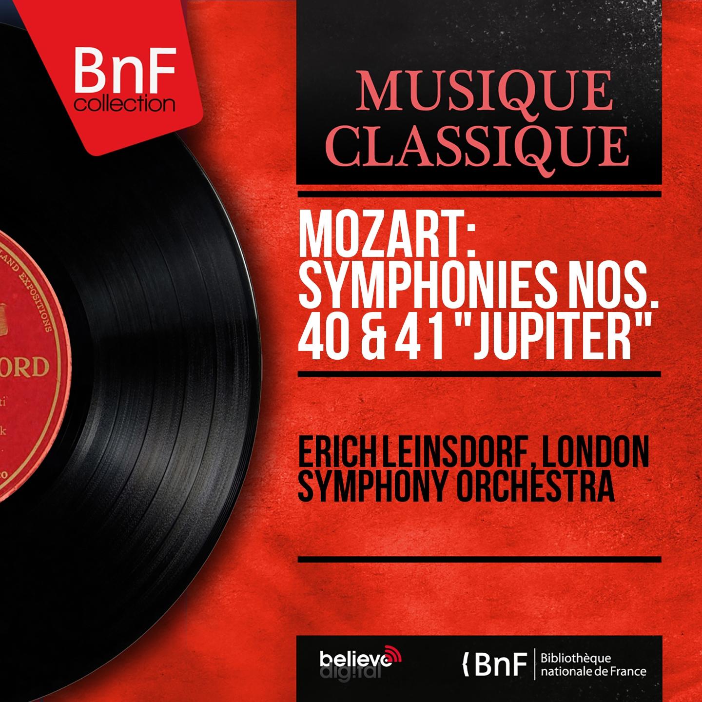 Постер альбома Mozart: Symphonies Nos. 40 & 41 "Jupiter" (Mono Version)