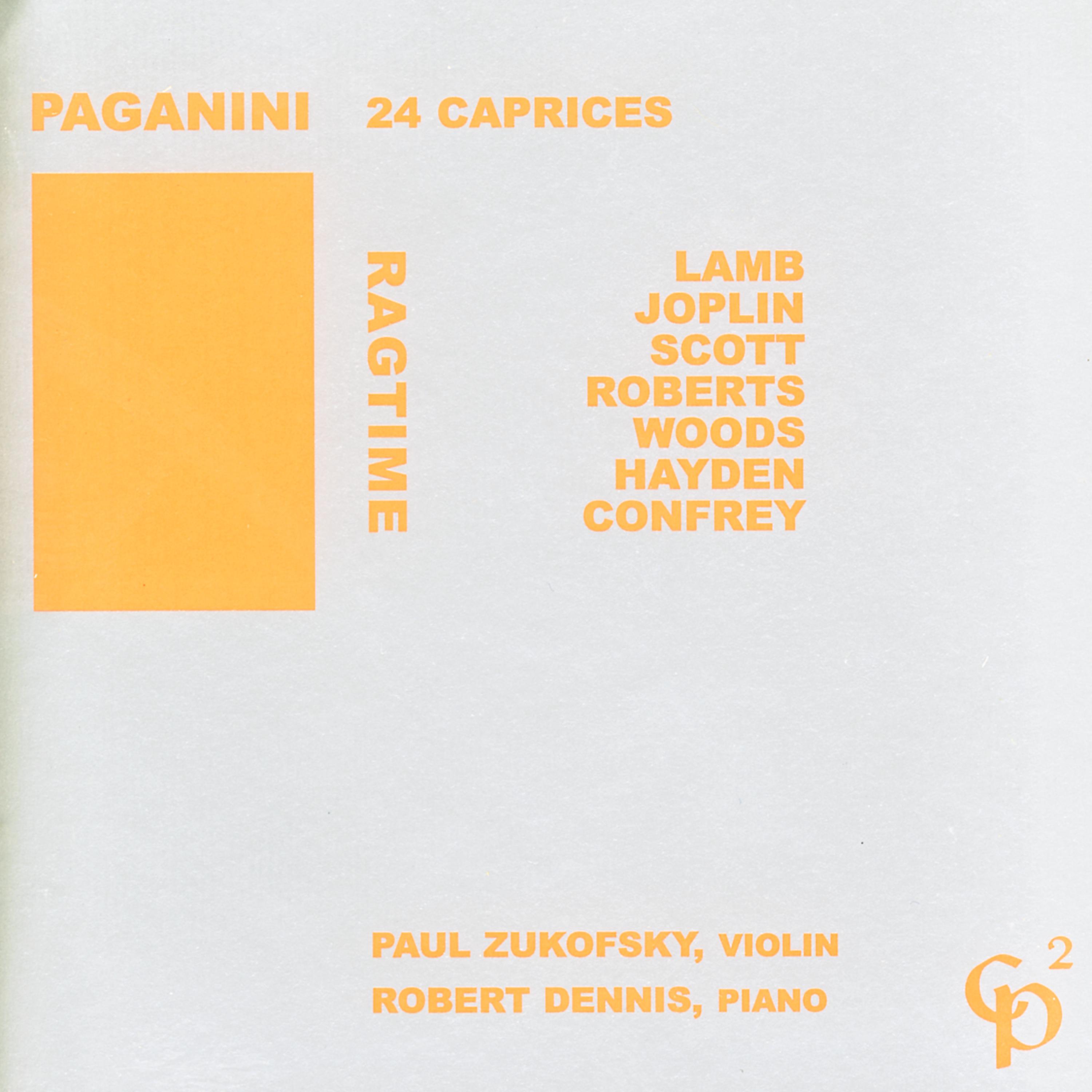 Постер альбома Ragtime/Paganini: 24 Capricees