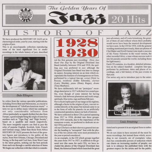 Постер альбома History Of Jazz 1928 - 1930