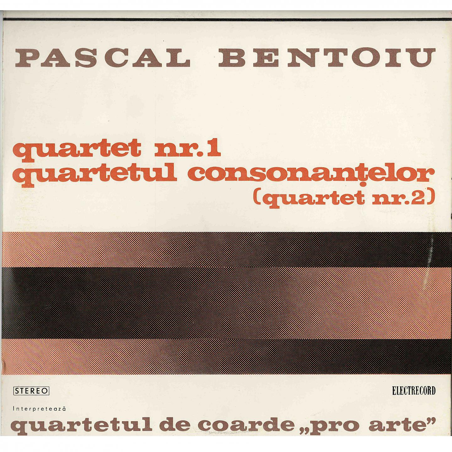 Постер альбома Cvartet De Coarde Nr. 1, Quartetul Consonanţelor
