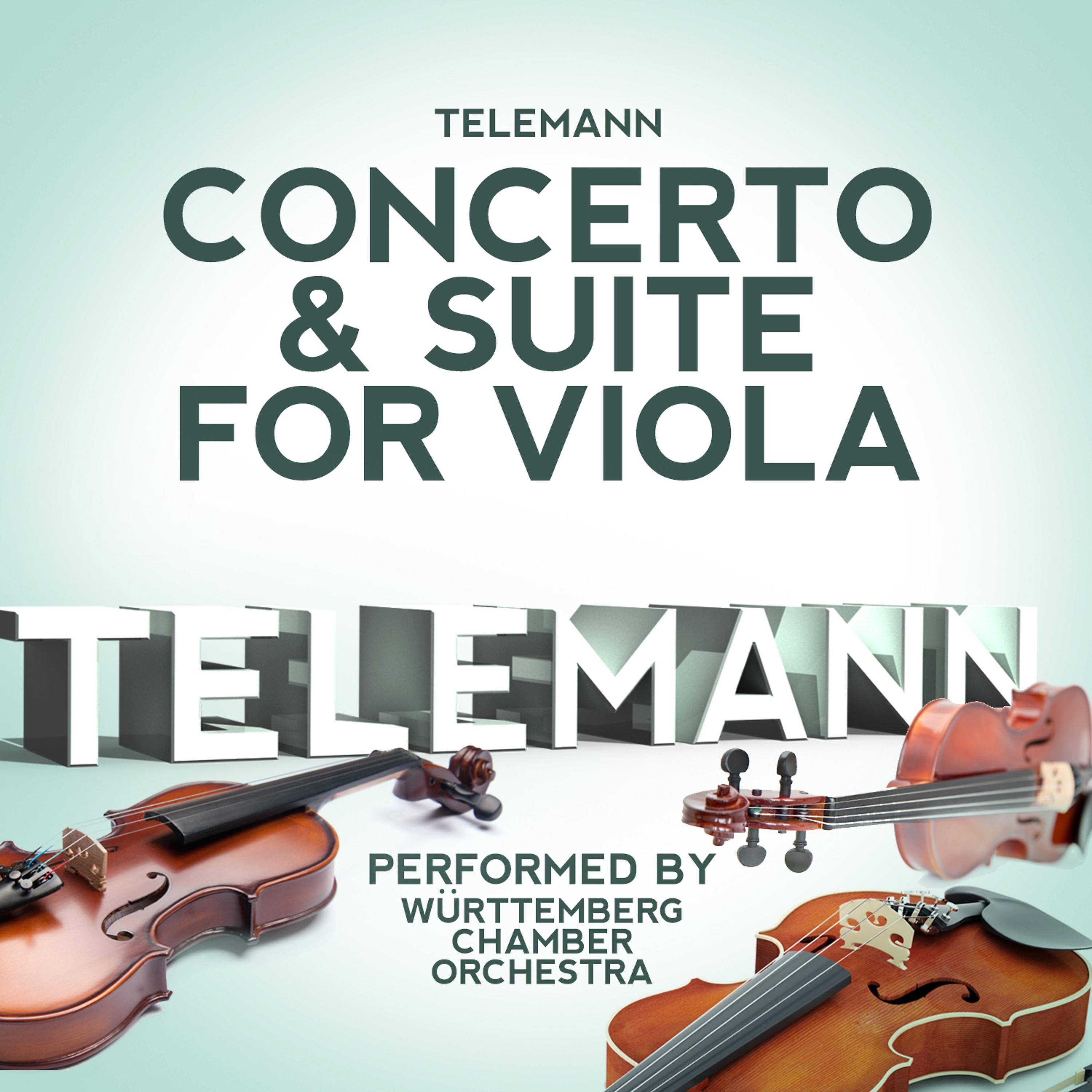 Постер альбома Telemann: Concerto & Suite for Viola Performed by Württemberg Chamber Orchestra