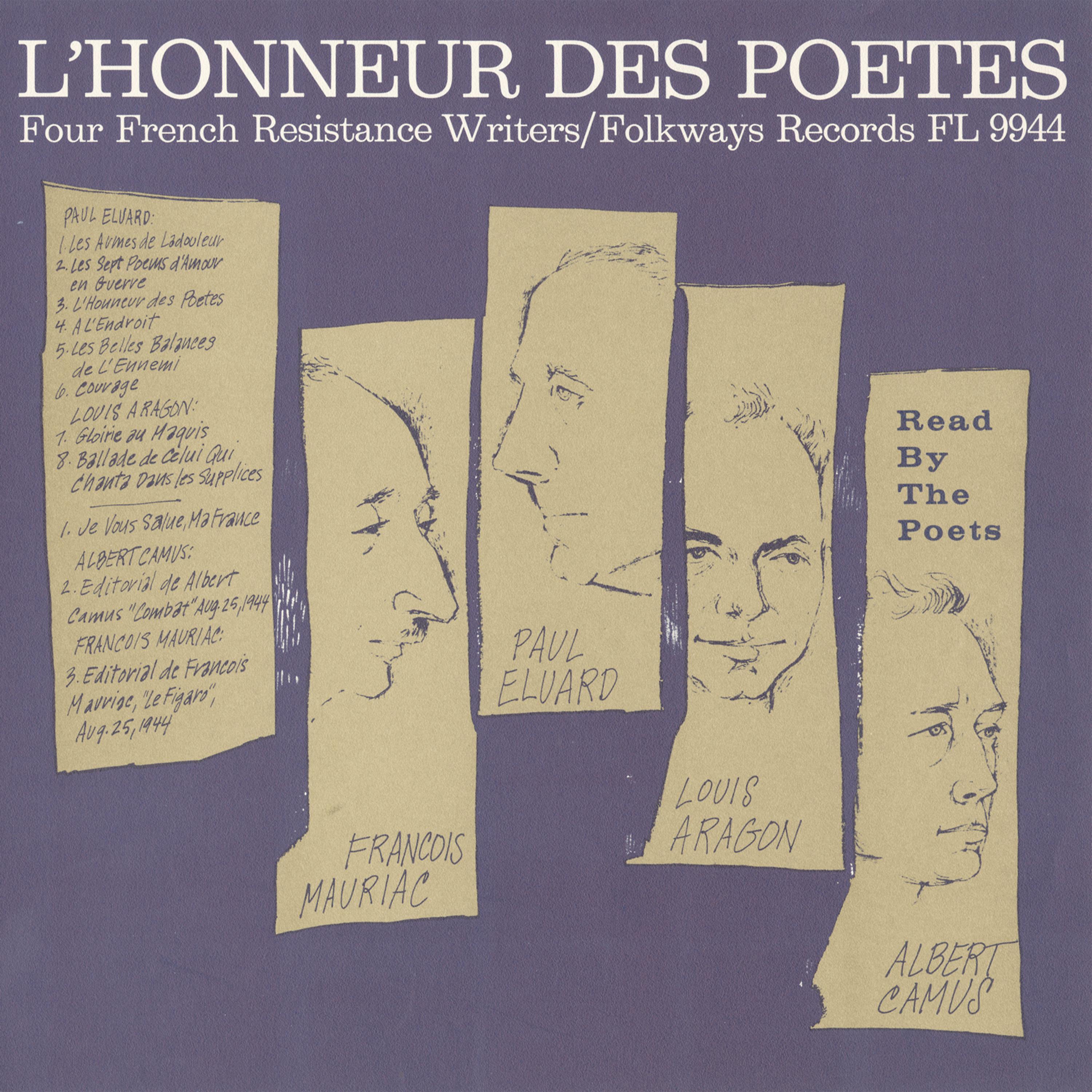 Постер альбома L'Honneur des Poètes: Four French Resistance Writers