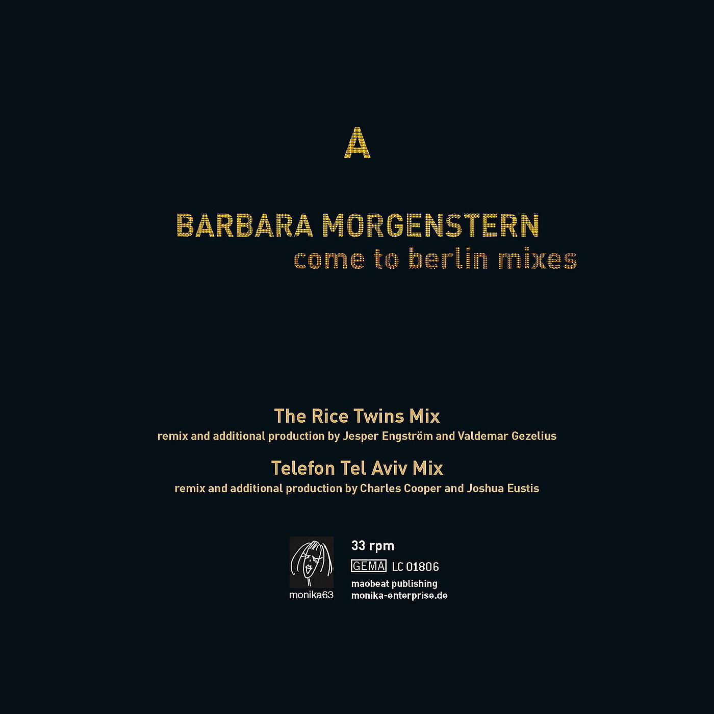 Barbara Morgenstern - Come To Berlin (Rice Twins Mix) (Rice Twins Mix)