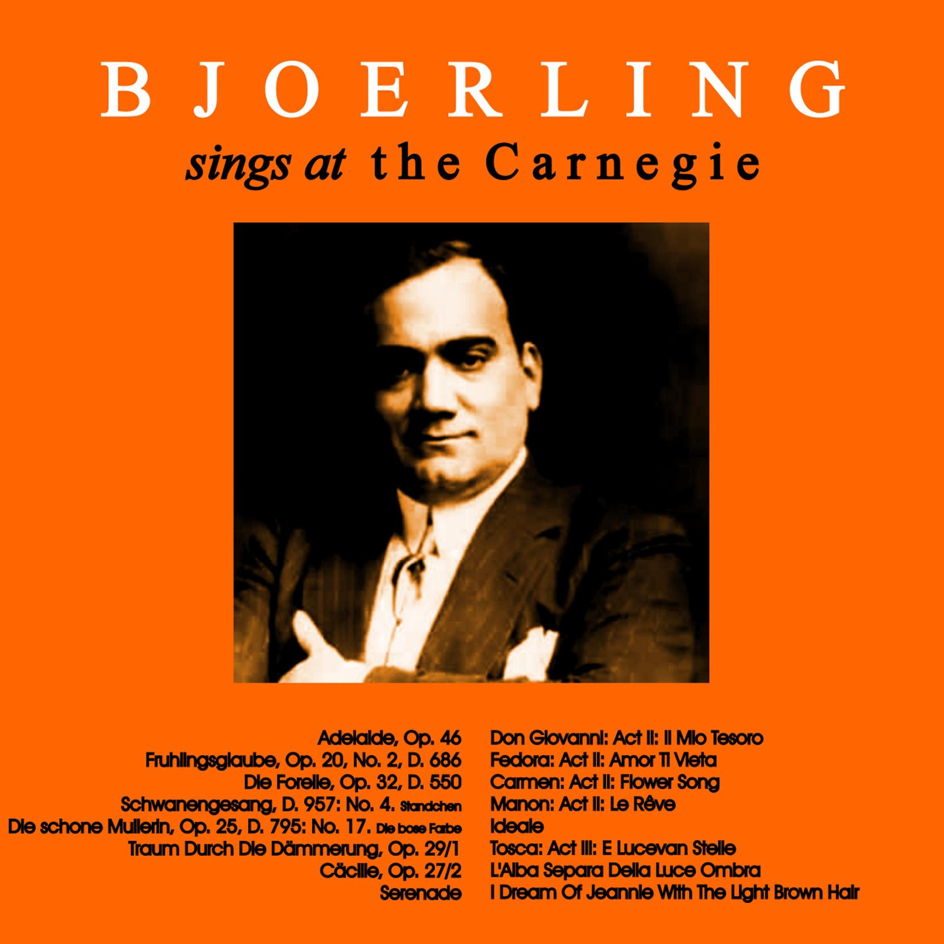 Постер альбома Bjoerling Sings at the Carnegie