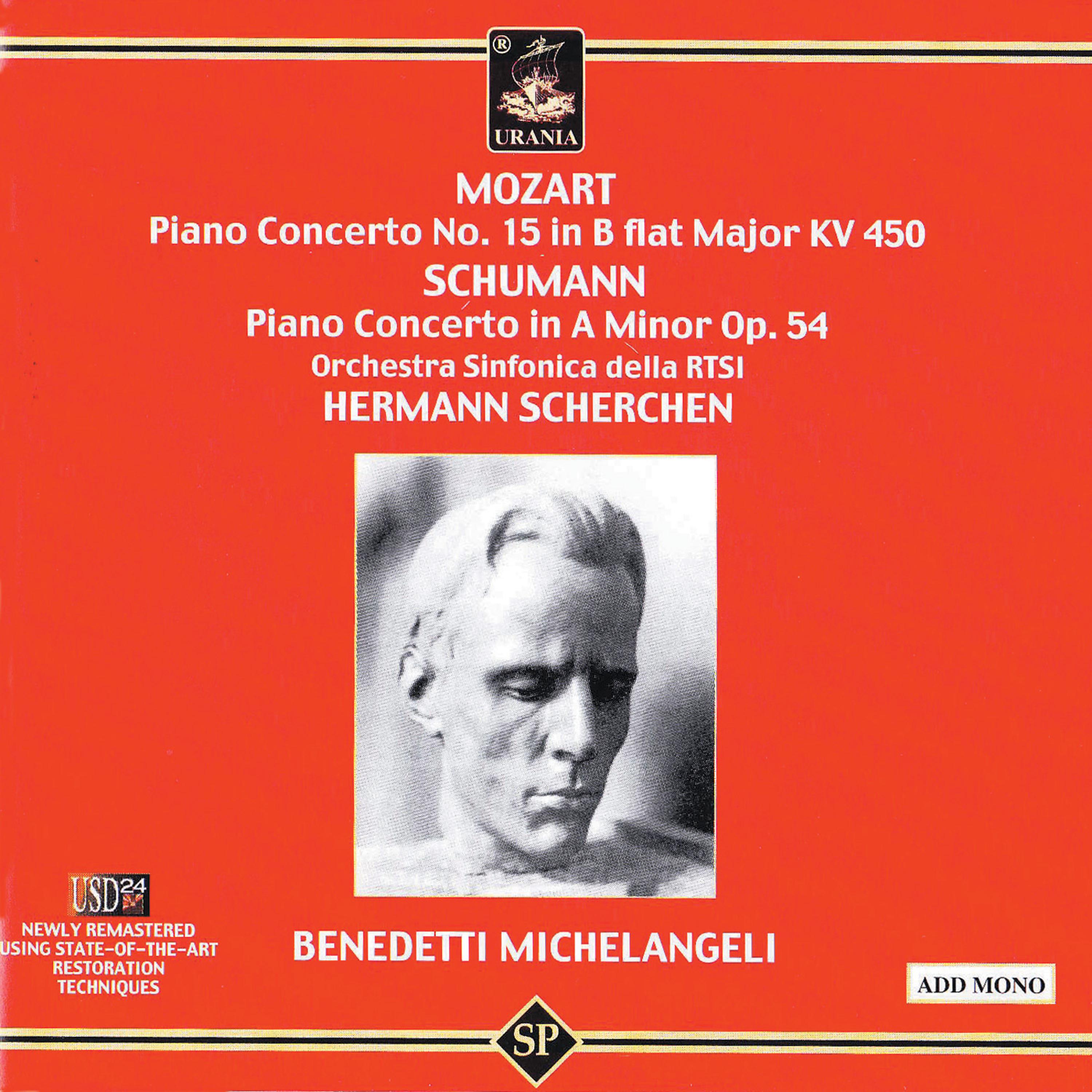 Постер альбома Mozart: Piano Concerto No. 15 - Schumann: Piano Concerto Op. 54