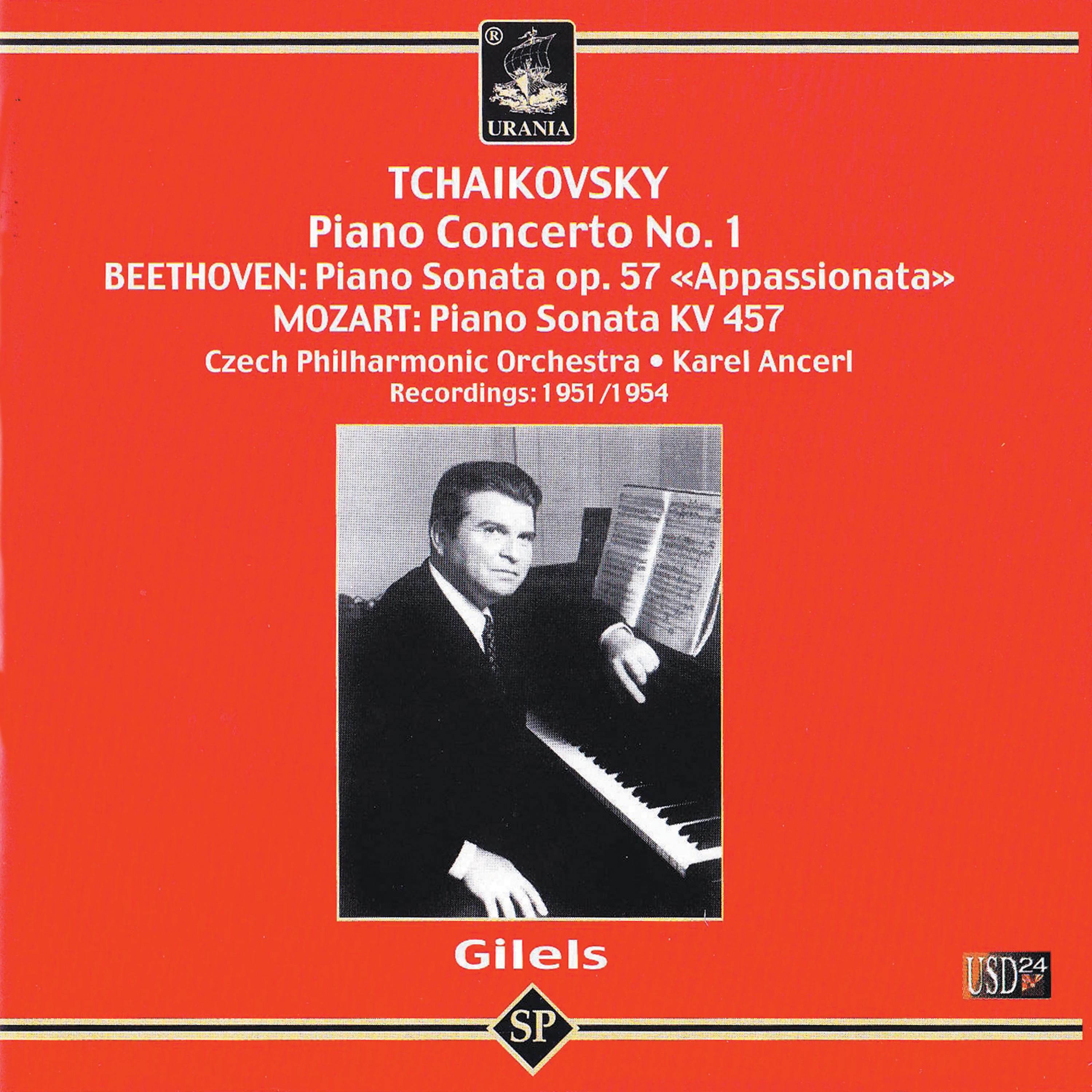 Постер альбома Emil Gilels Plays Tchaikovsky, Beethoven & Mozart