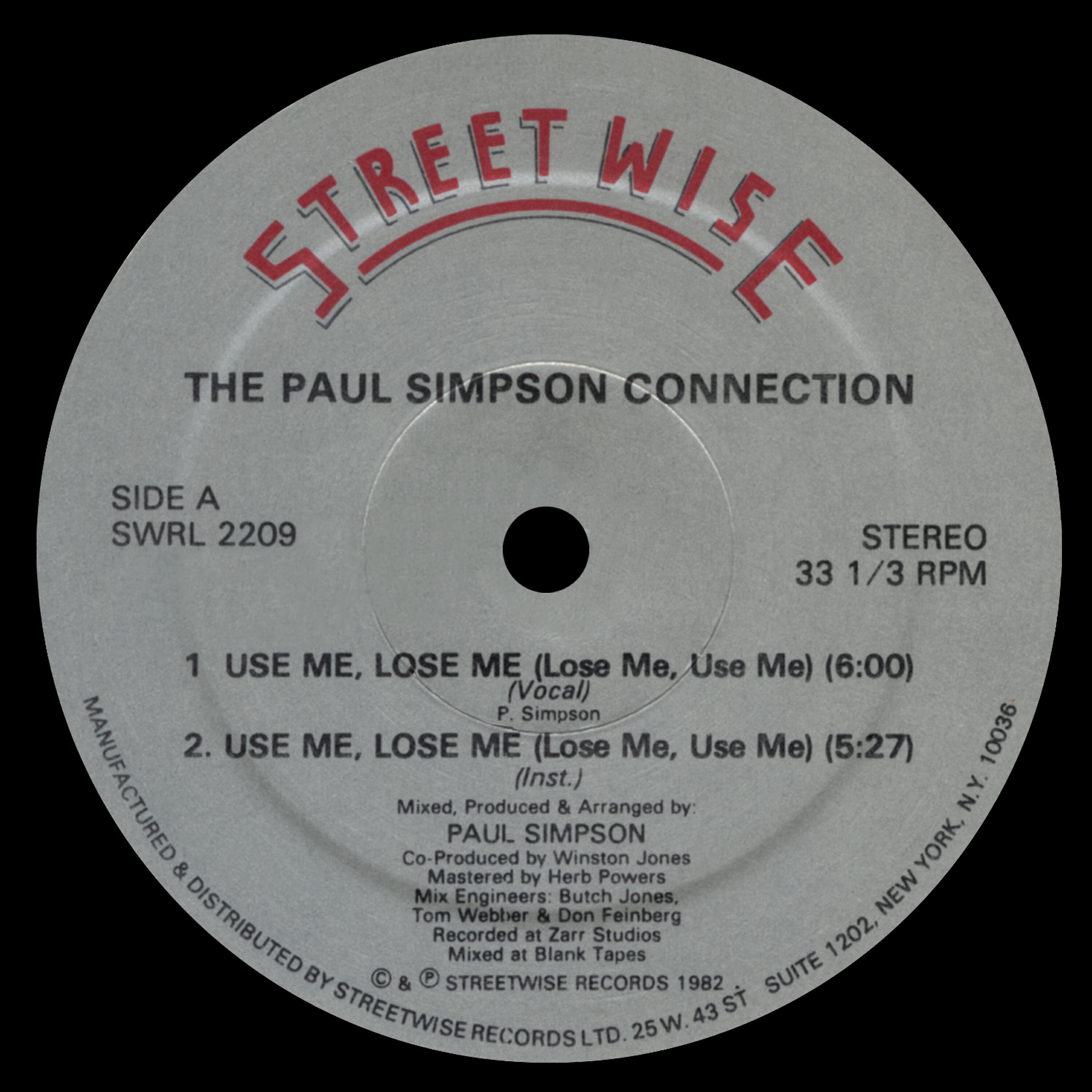 The Paul Simpson Connection - Use Me Lose Me (Lose Me, Use Me) (Instrumental)