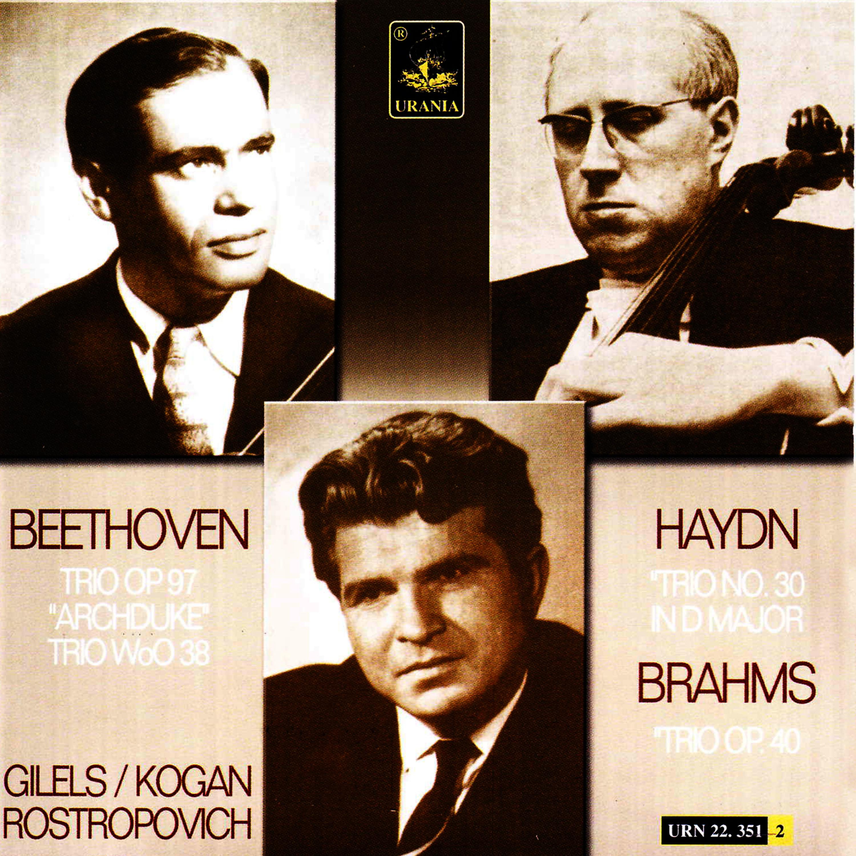 Постер альбома Beethoven: Trio Op. 97 - Haydn: Trio No. 30 - Brahms: Trio Op. 40
