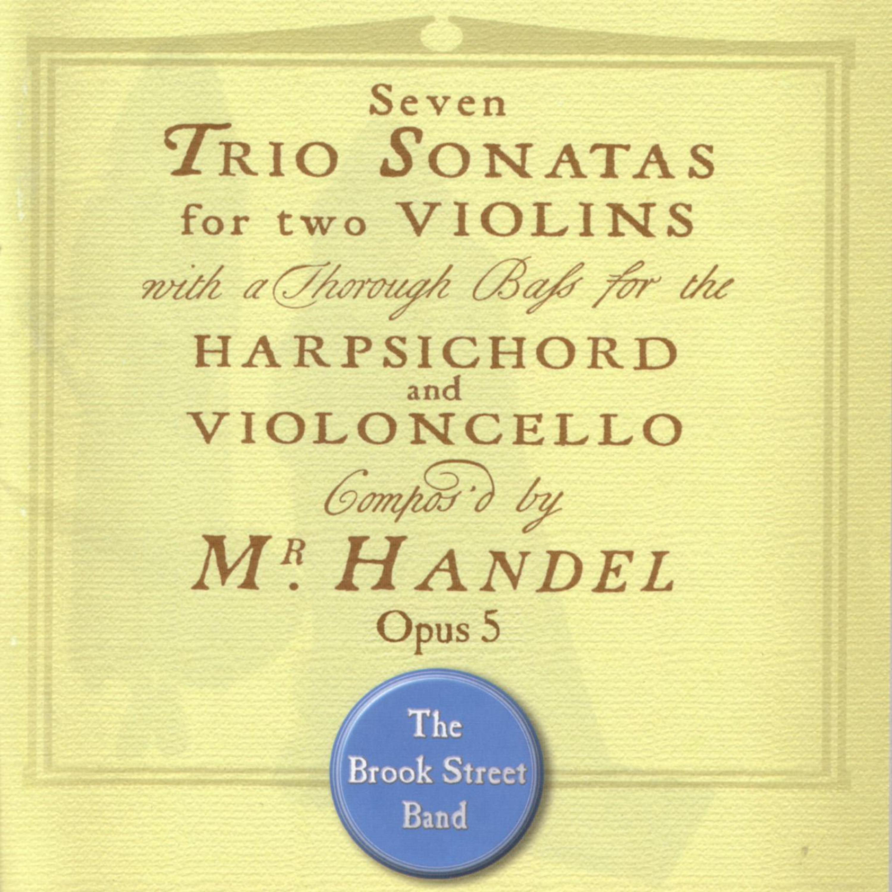 Постер альбома Handel: Seven Trio Sonatas, Opus 5