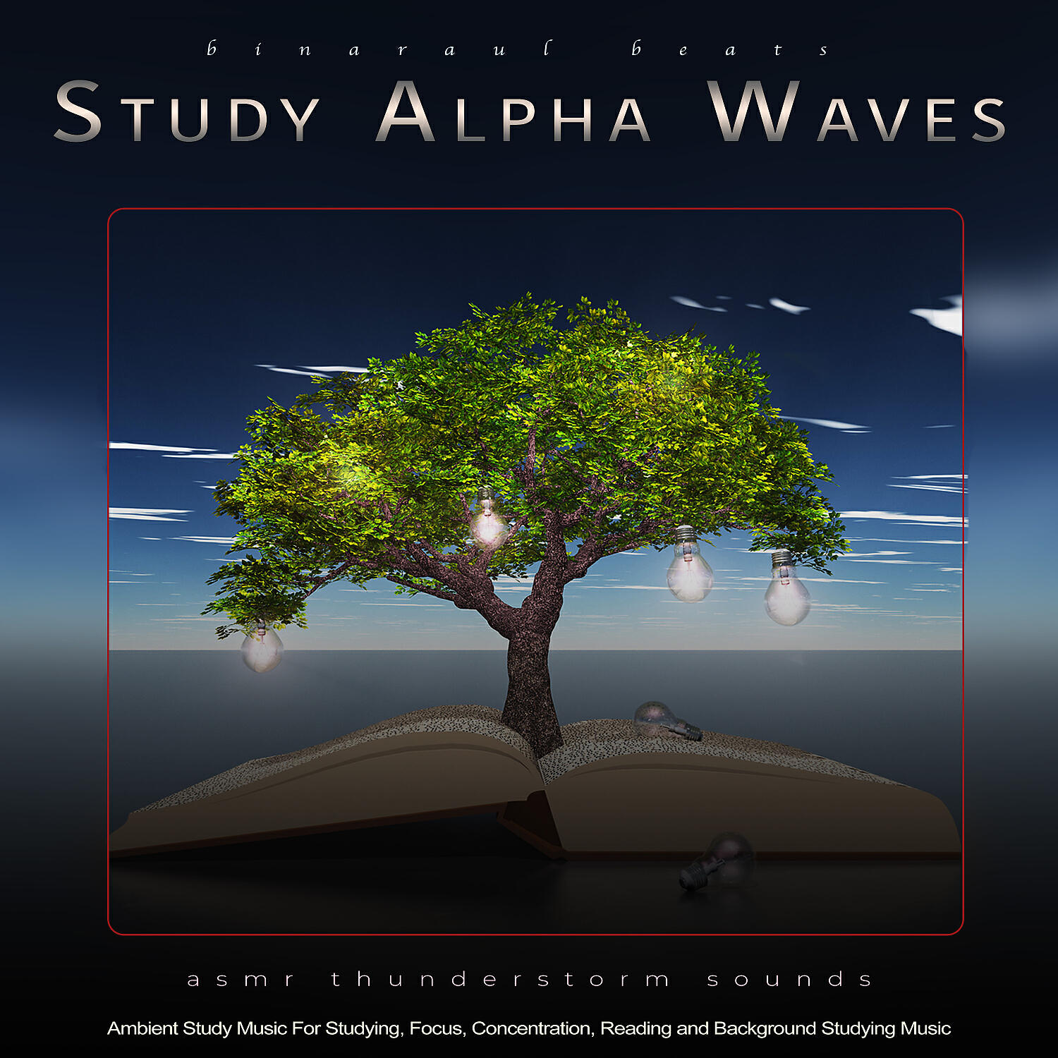 Binaural Beats Study Music - Ambient Background Thunderstorm Music