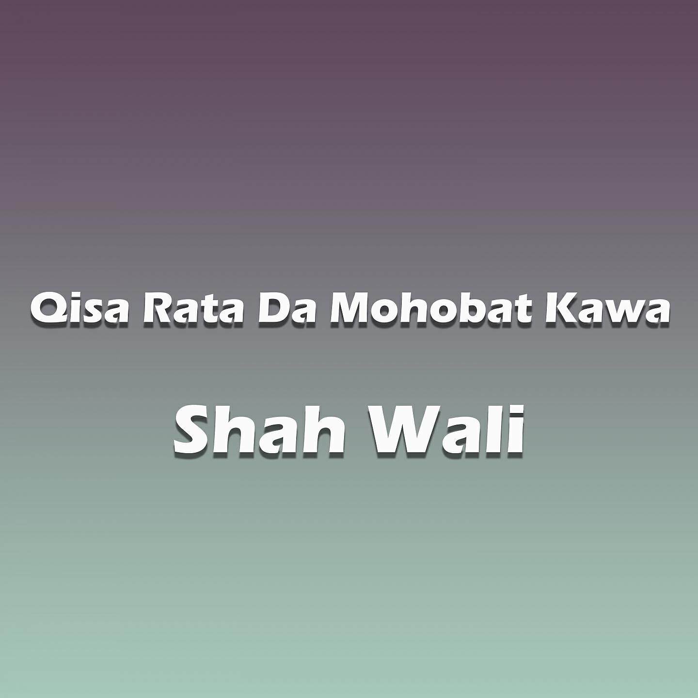 Shah Wali - Qisa Rata Da Mohobat Kawa