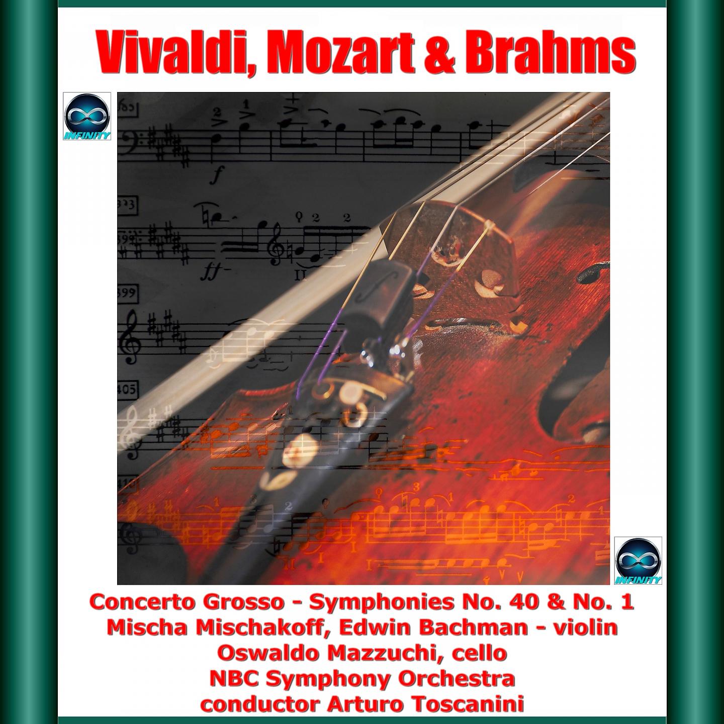 Постер альбома Vivaldi, Mozart & Brahms: Concerto Grosso - Symphonies No. 40 & No. 1