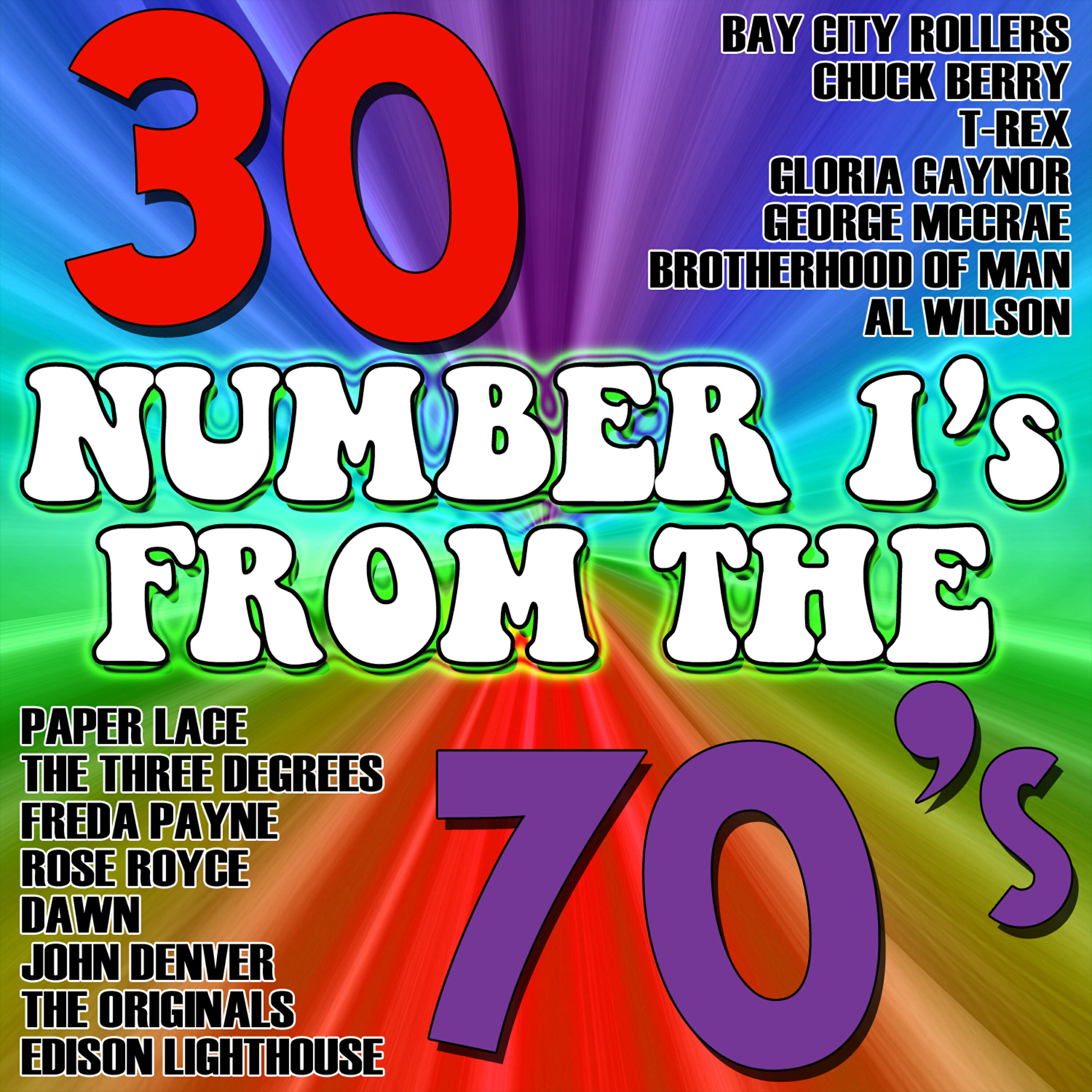 Альбом 30 Number 1's from the 70's исполнителя Various Artists