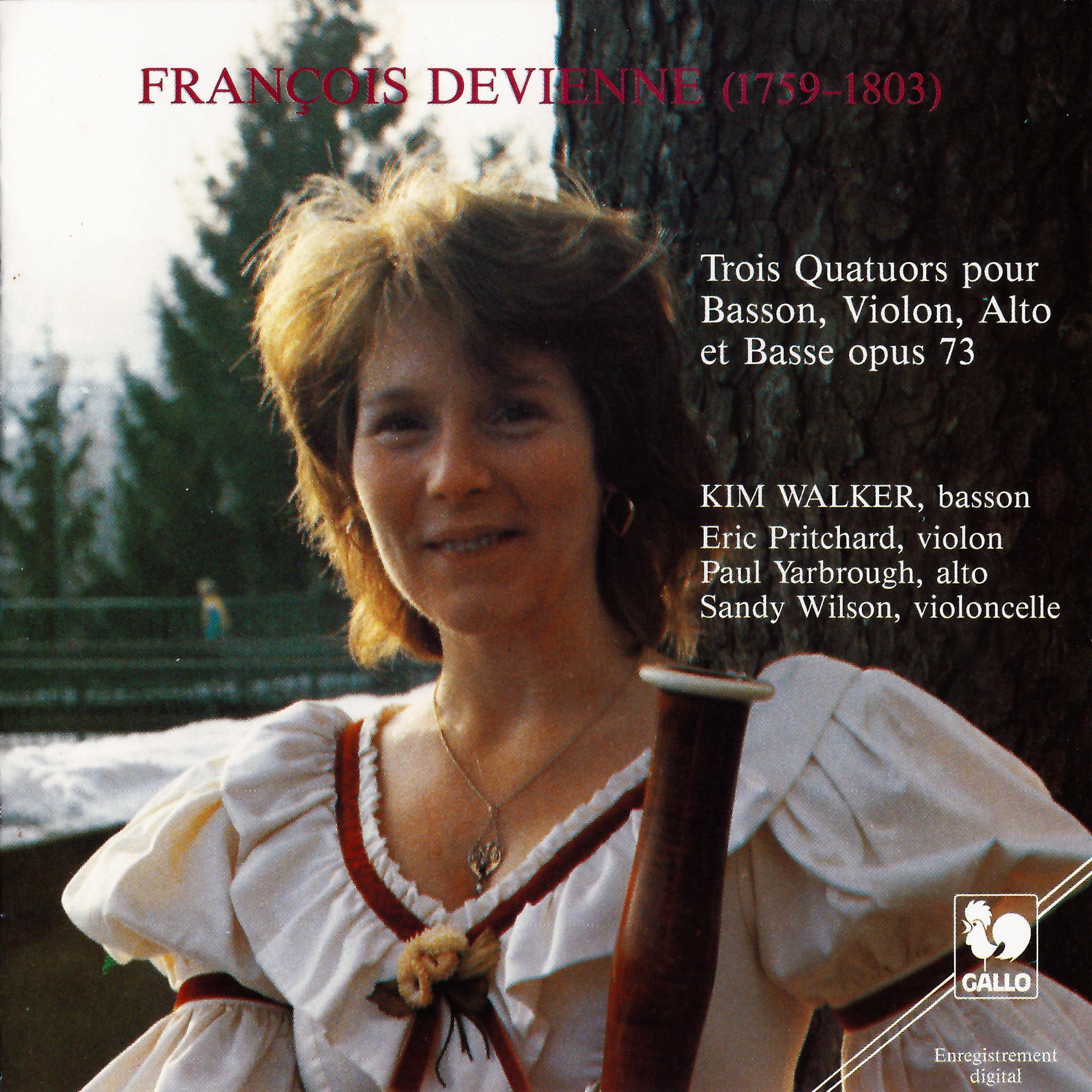 Постер альбома François Devienne: Three Quartets for Bassoon, Violin, Viola and Bass, Op. 73