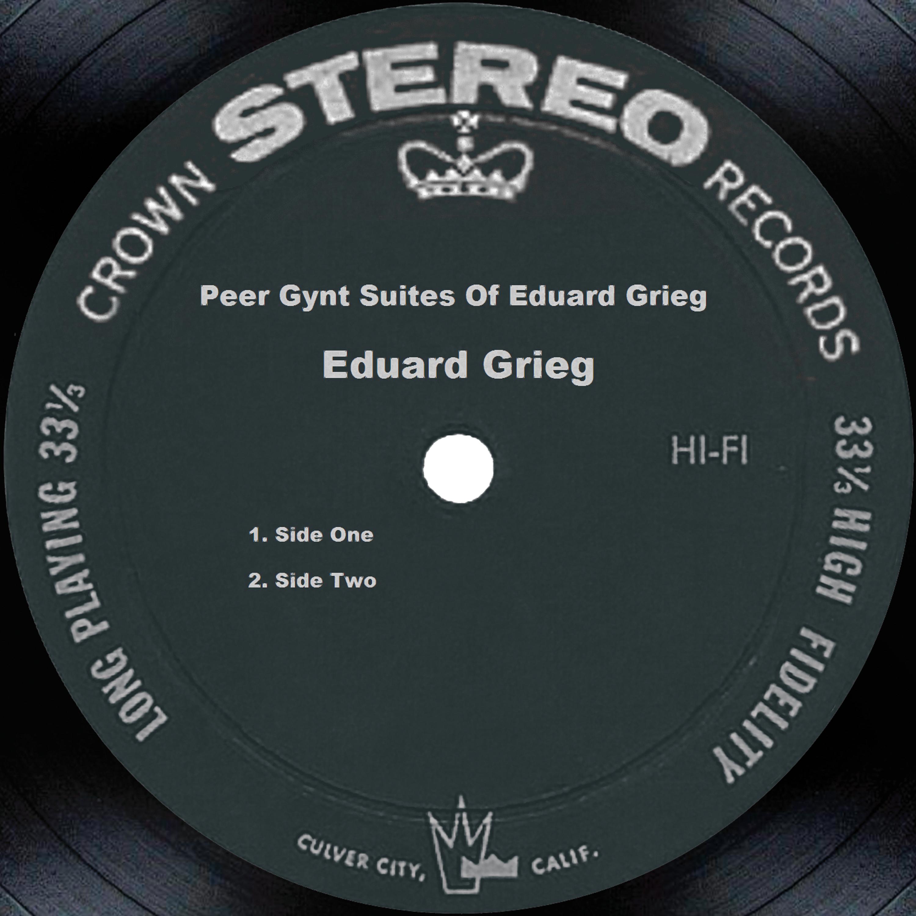Постер альбома Peer Gynt Suites Of Eduard Grieg