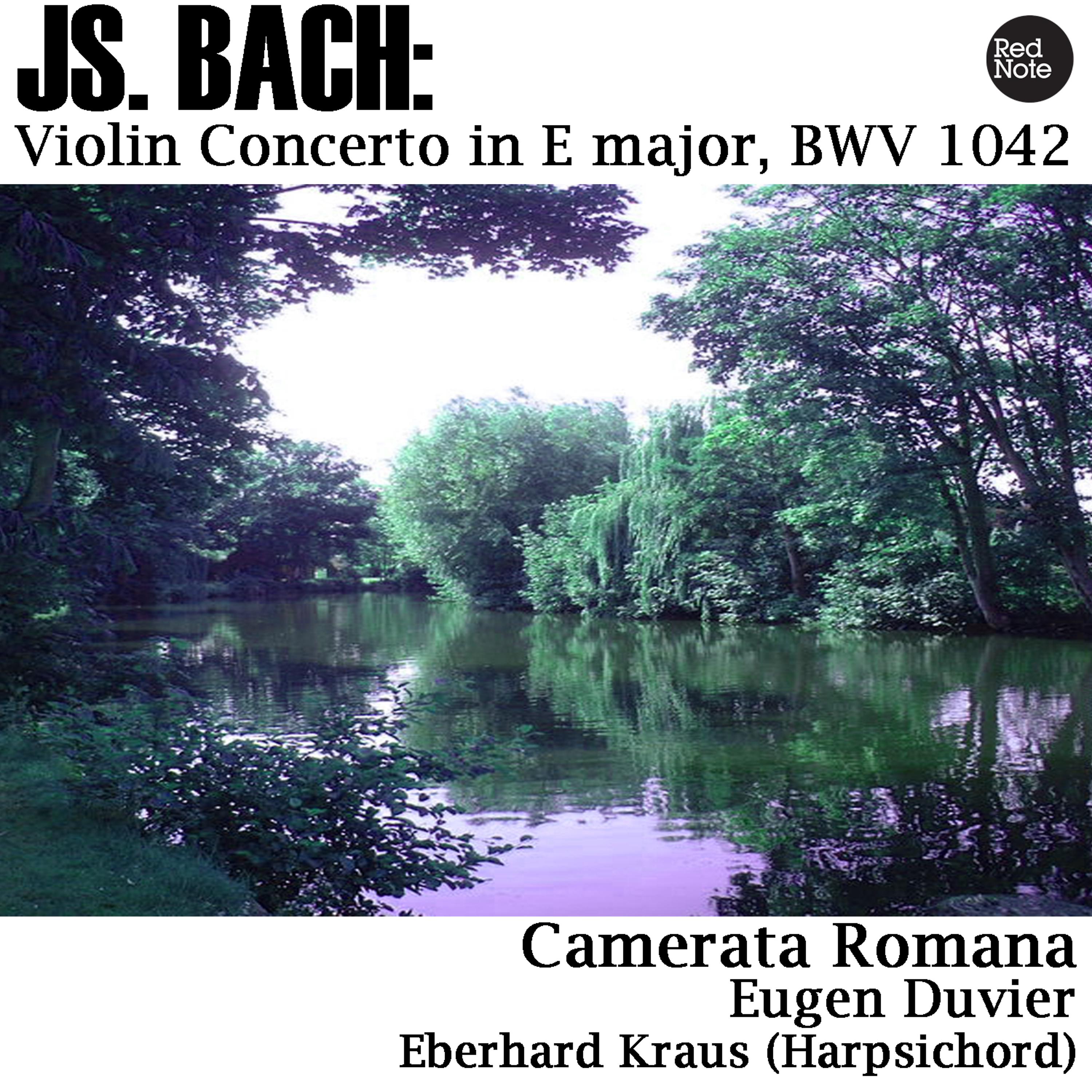 Постер альбома Bach: Violin Concerto in E major, BWV 1042