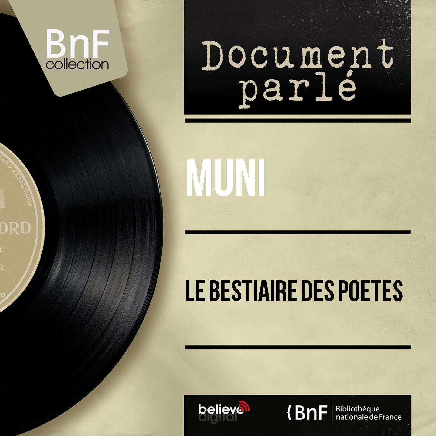 Постер альбома Le bestiaire des poètes (Mono Version)