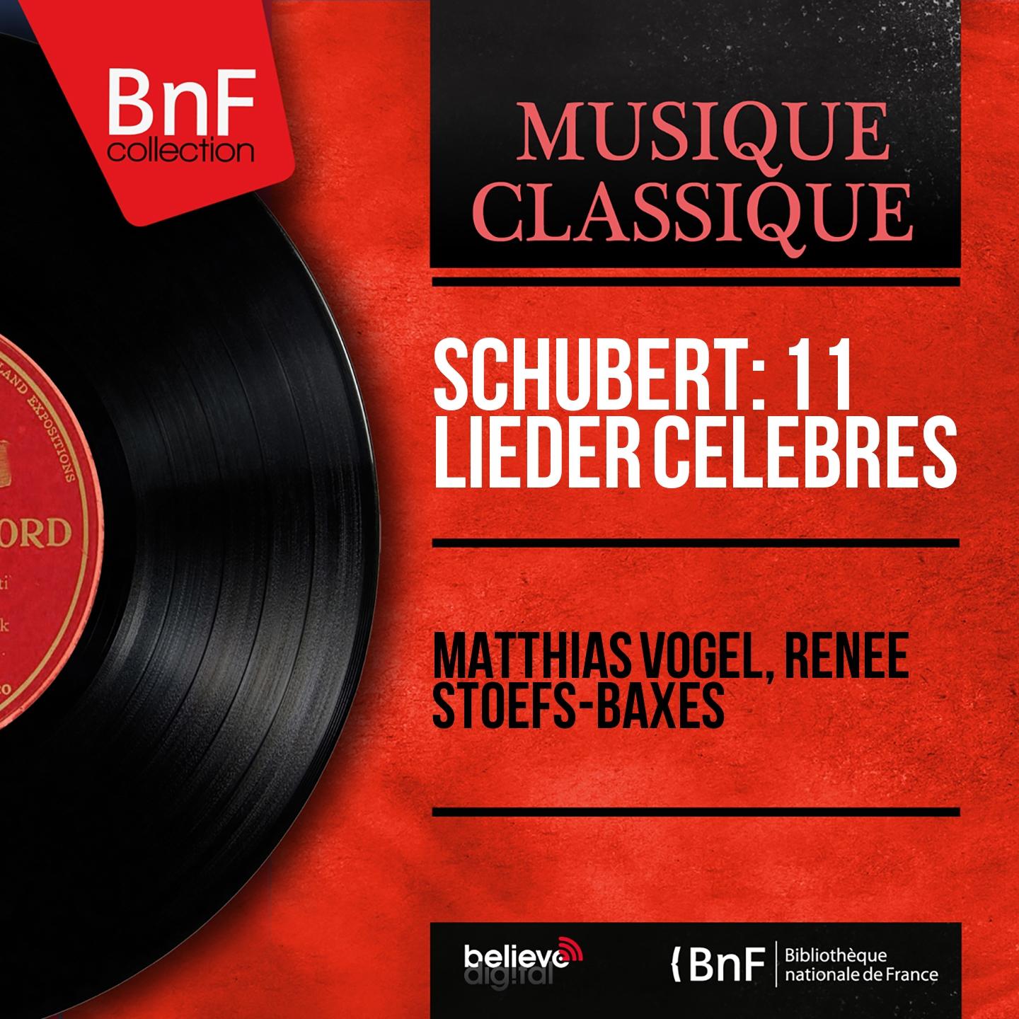 Постер альбома Schubert: 11 Lieder célèbres (Mono Version)