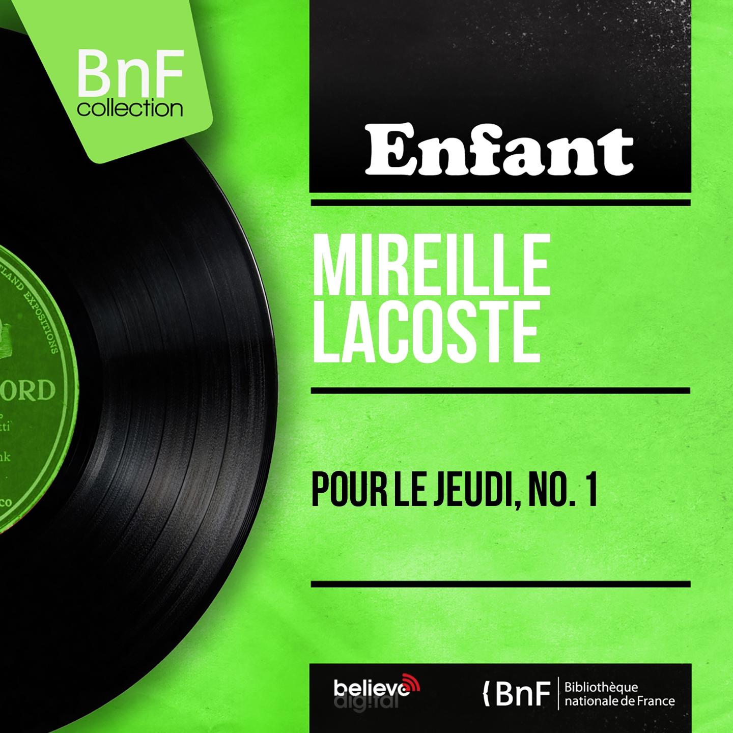 Постер альбома Pour le jeudi, no. 1 (Mono Version)