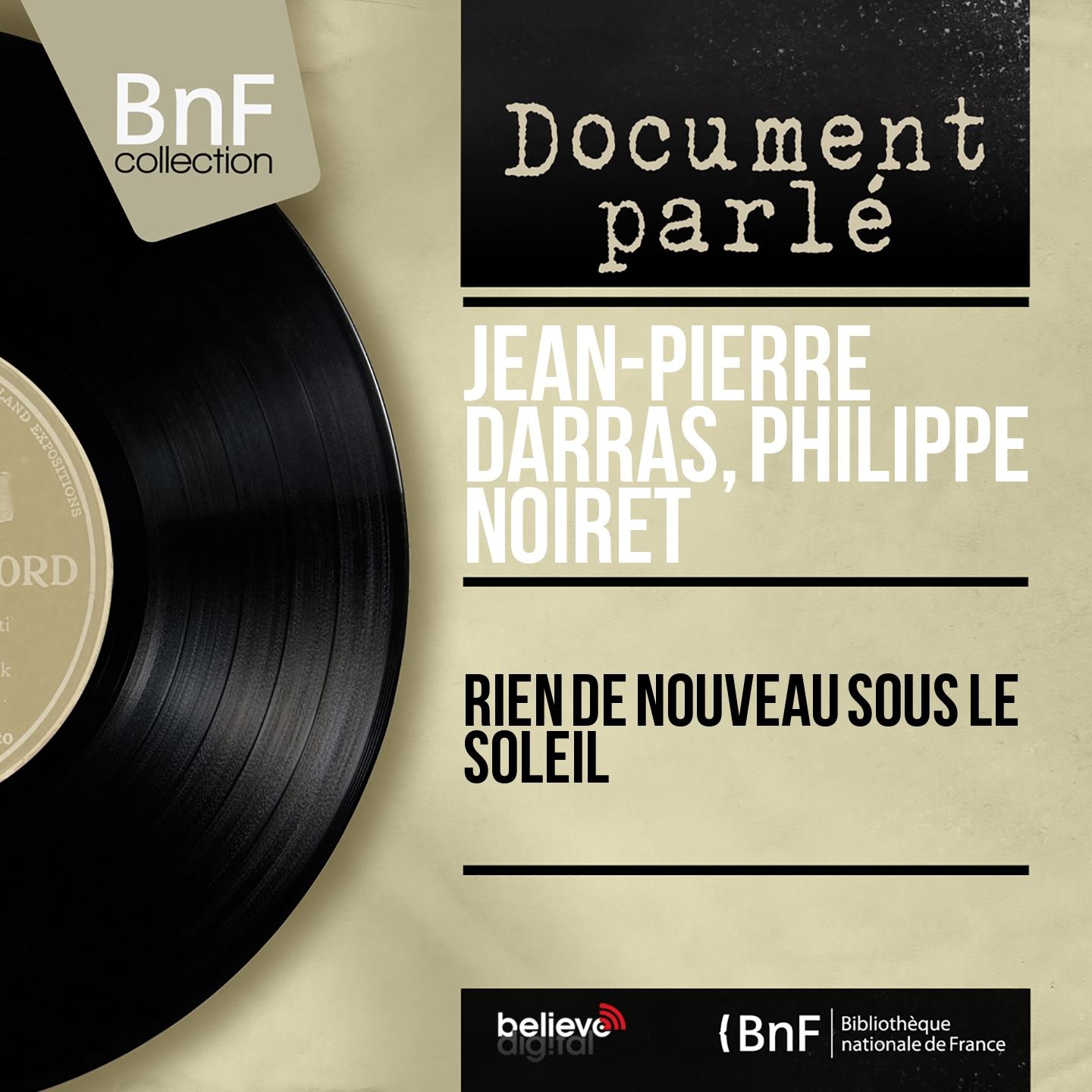Постер альбома Rien de nouveau sous le soleil (Live, mono version)