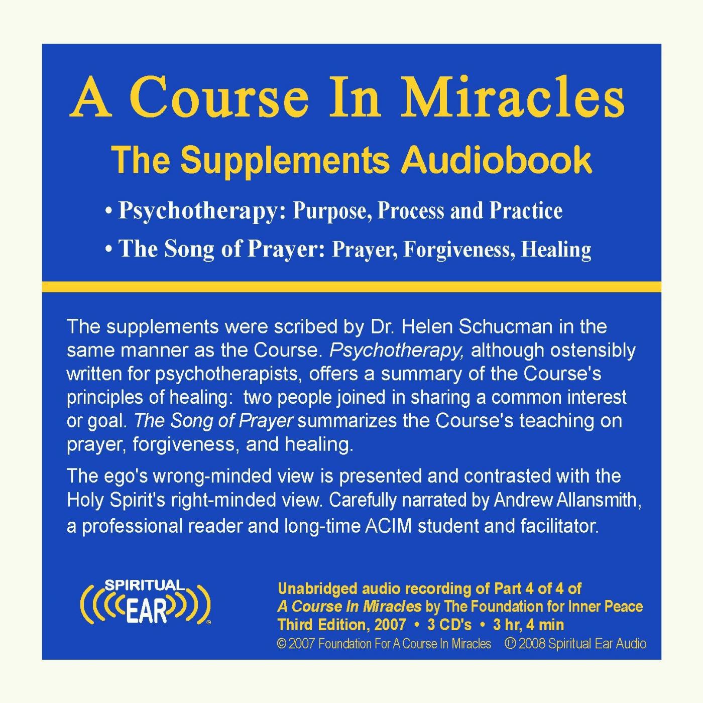 Постер альбома A Course in Miracles, Part 4: The Supplements
