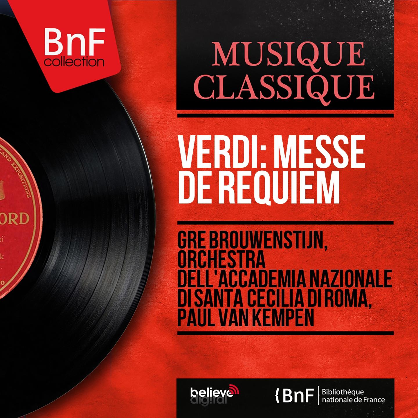 Постер альбома Verdi: Messe de requiem (Mono Version)