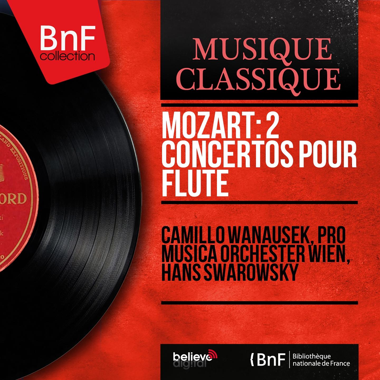 Постер альбома Mozart: 2 Concertos pour flûte (Mono Version)