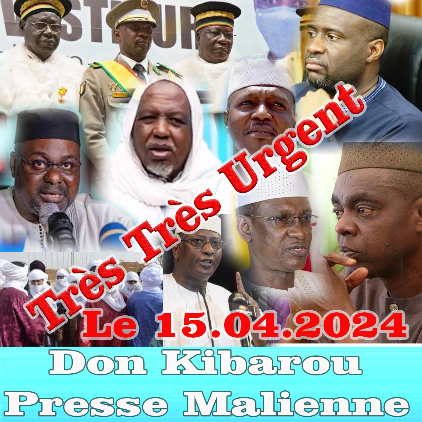 Постер альбома Très Très Urgent Don Kibarou Presse Malienne Le 15.04.2024