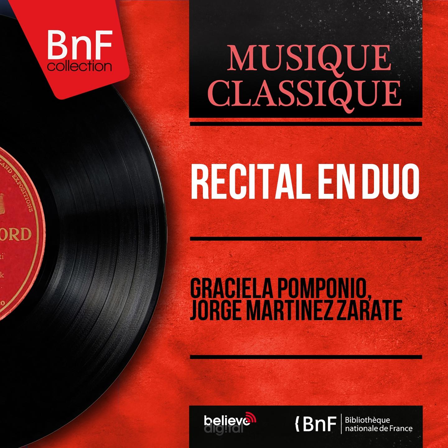 Постер альбома Récital en duo (Stereo Version)