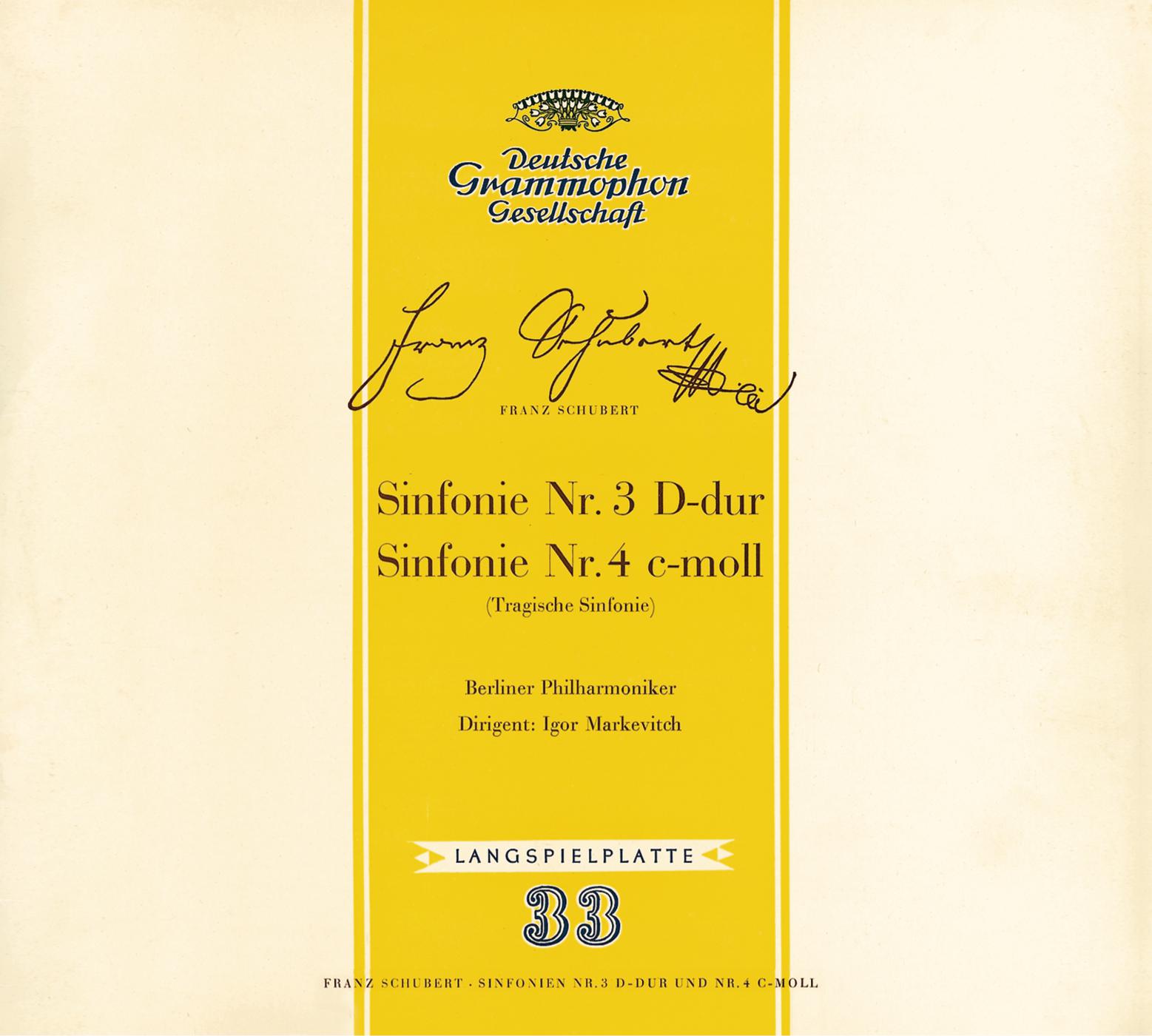 Постер альбома Schubert: Symphonies Nos.3 & 4