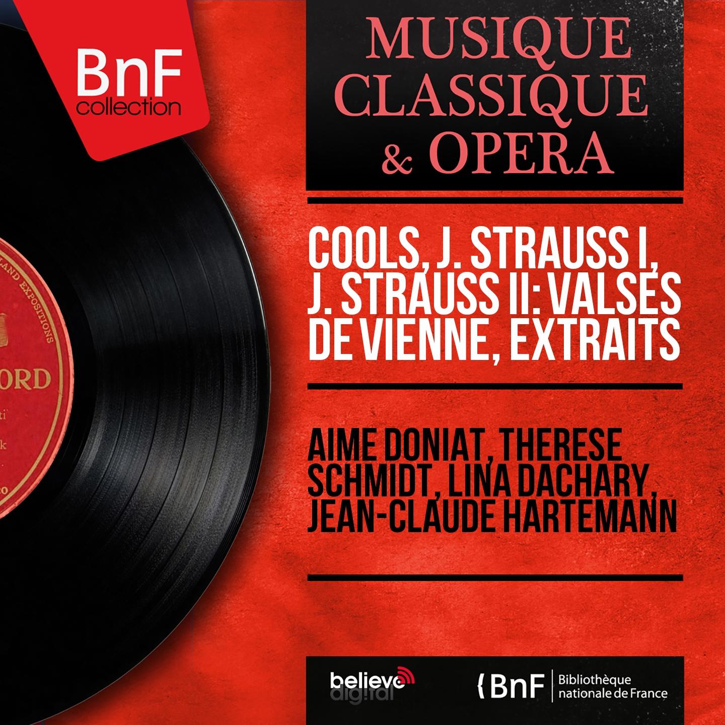 Постер альбома Cools, J. Strauss I, J. Strauss II: Valses de Vienne, extraits (Stereo Version)