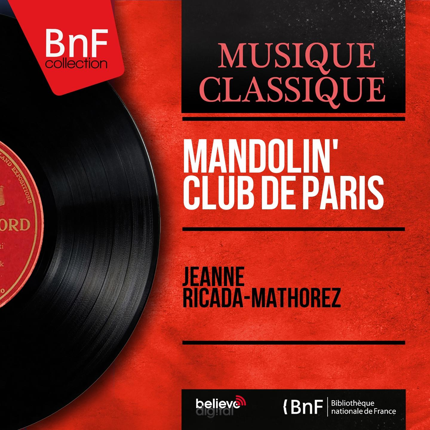 Постер альбома Mandolin' club de Paris (Mono Version)