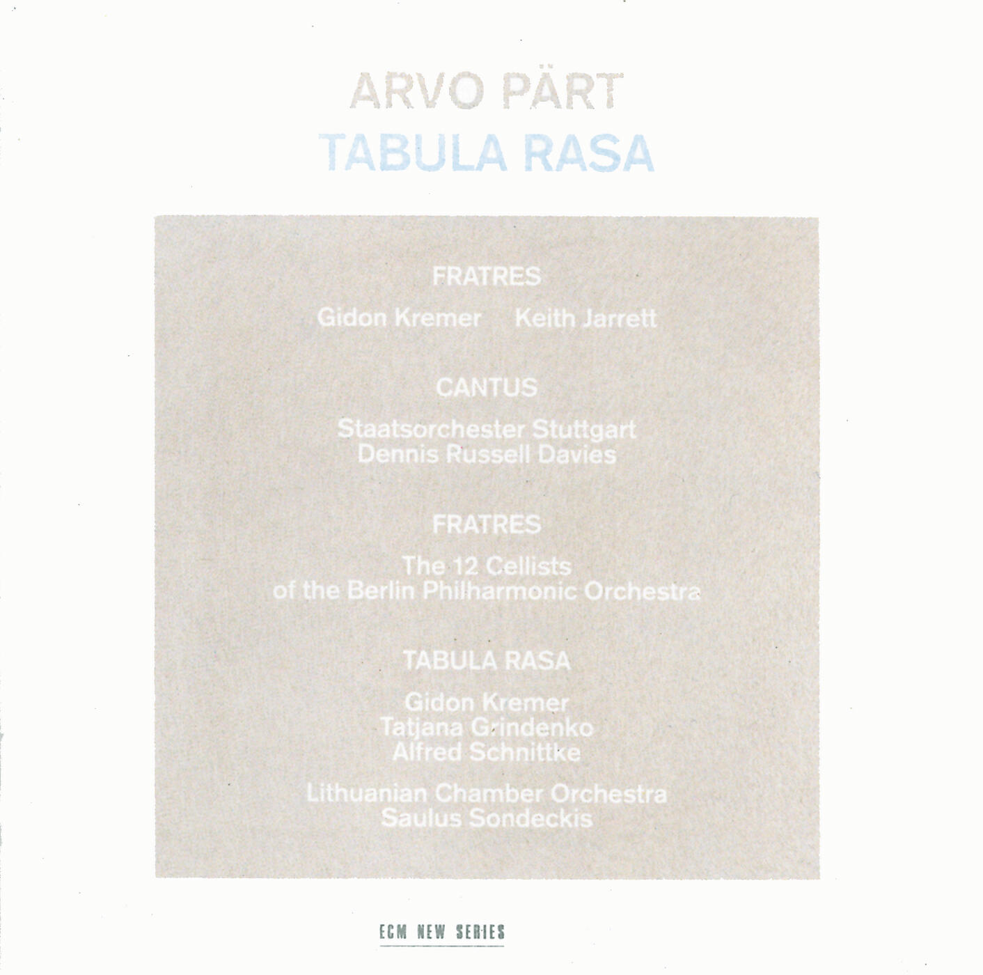 Gidon Kremer - Pärt: Tabula Rasa - I. Ludus (Live)