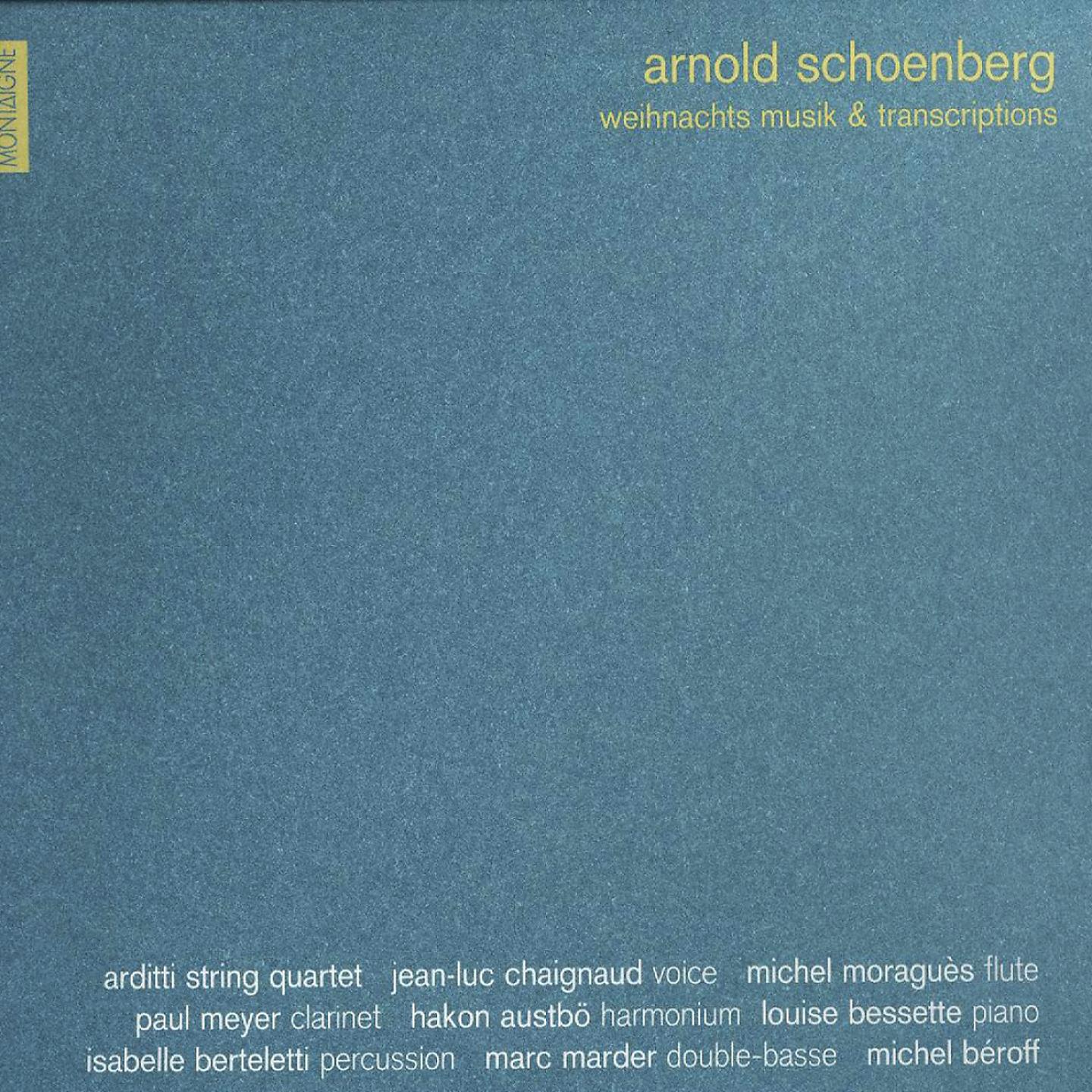 Постер альбома Schoenberg: Weihnachtsmusik & Arrangements - Arditti Quartet Edition, Vol. 2