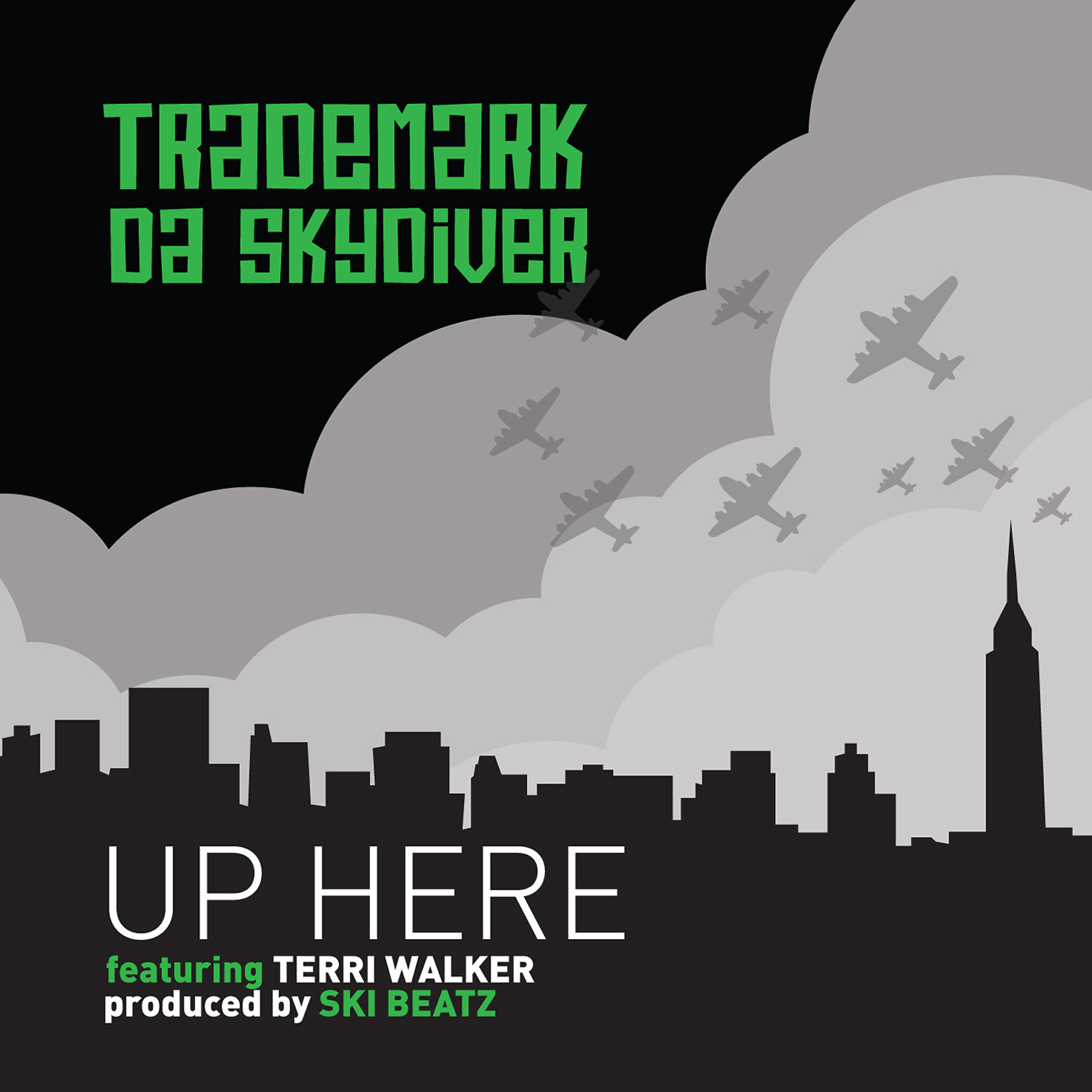 Trademark Da Skydiver - Up Here