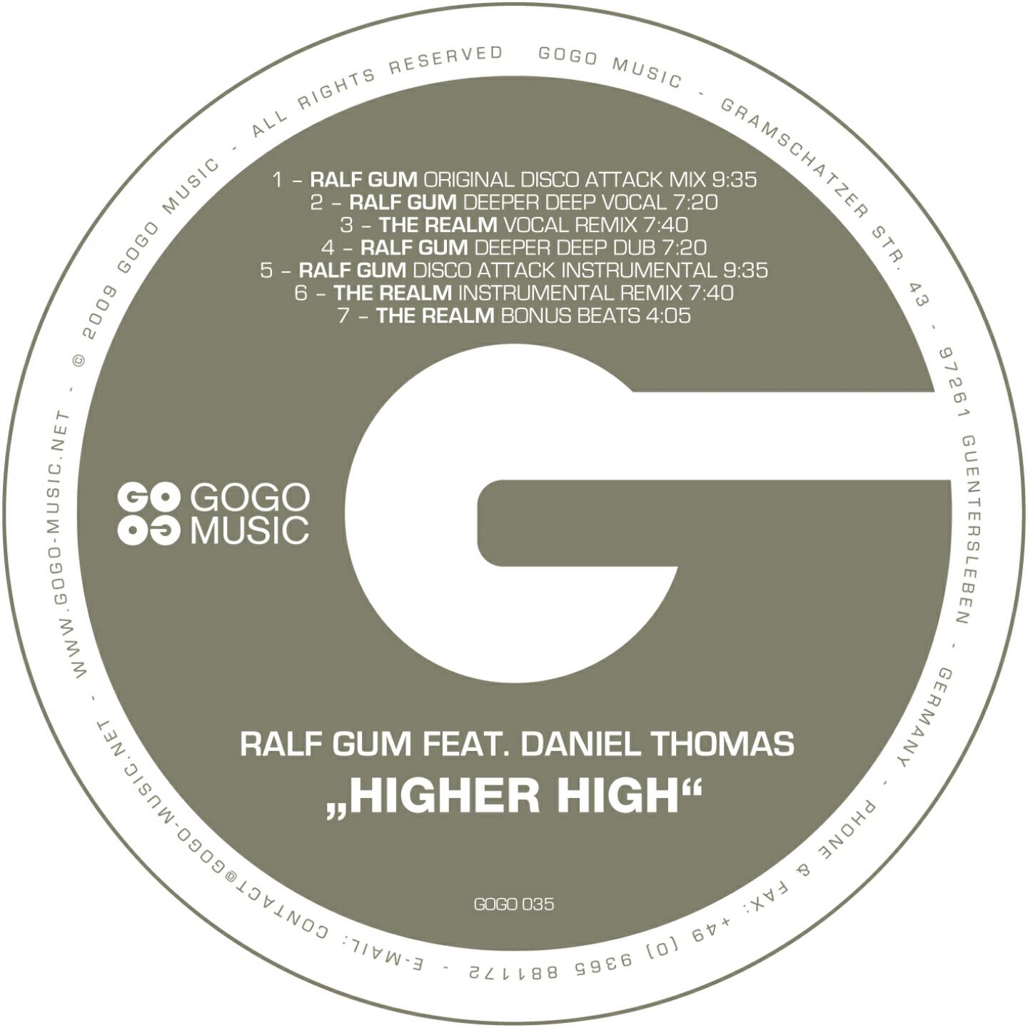 Ralf GUM - Higher High (Ralf GUM Deeper Deep Dub)