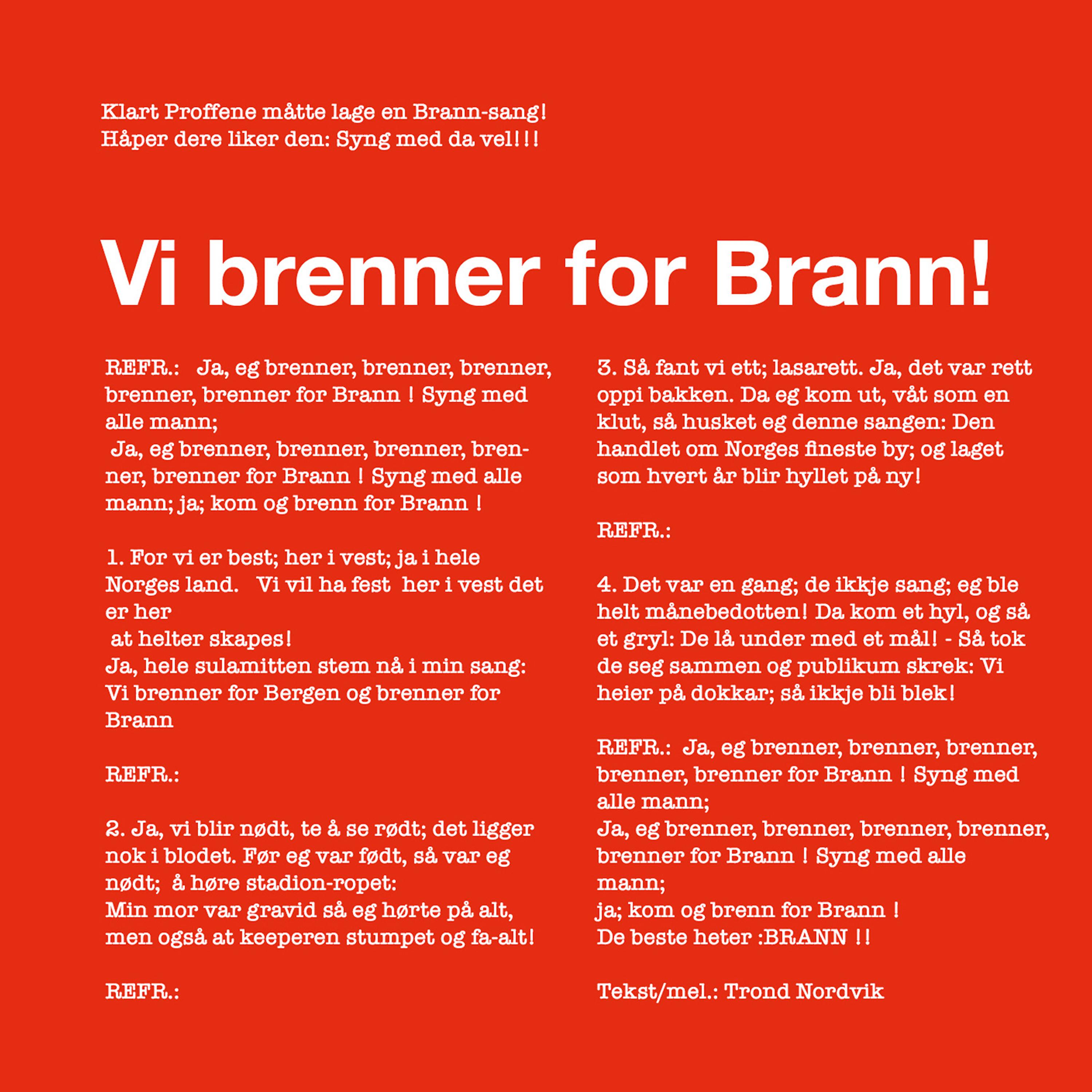 Постер альбома Vi brenner for Brann