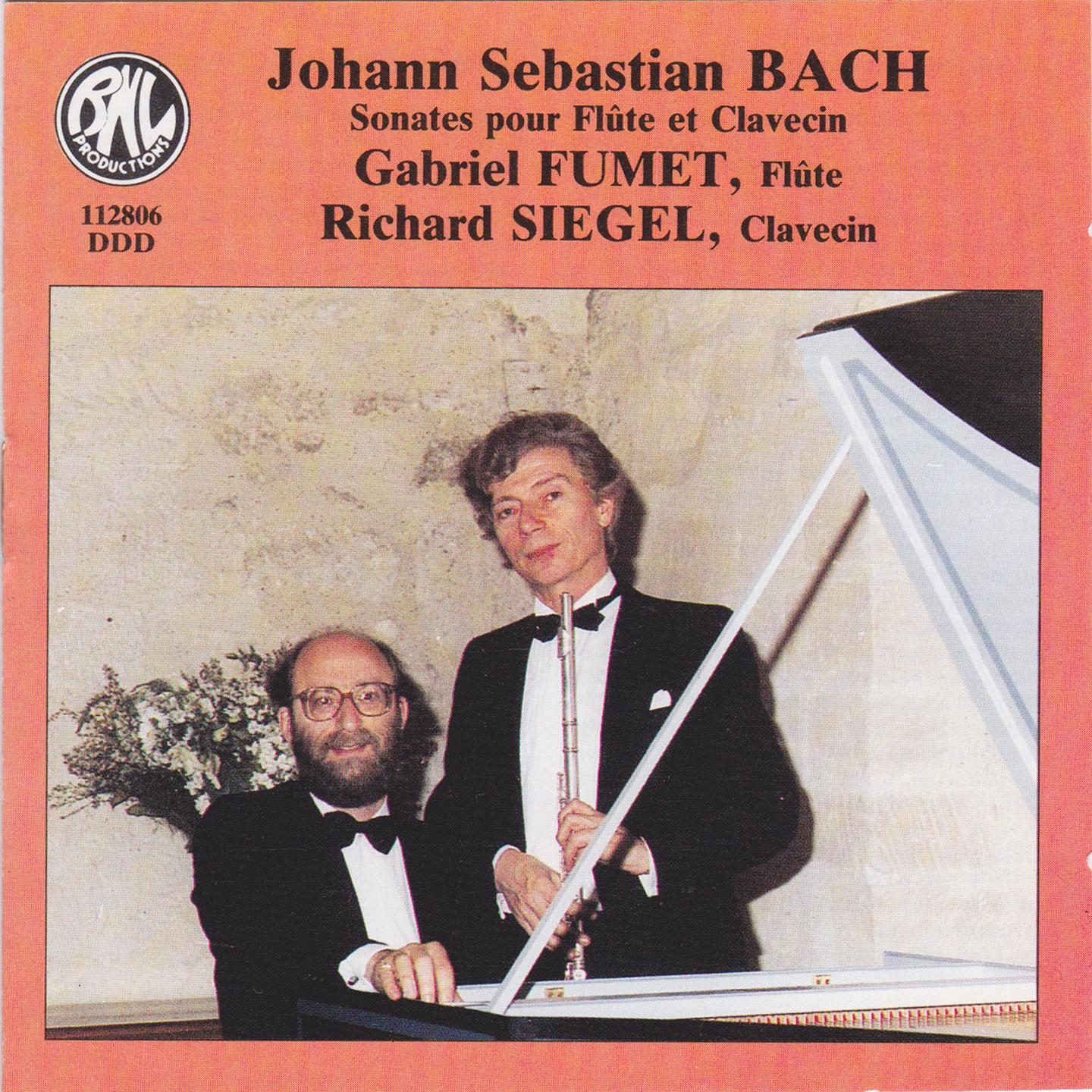 Постер альбома Bach: Sonates pour flûte et clavecin