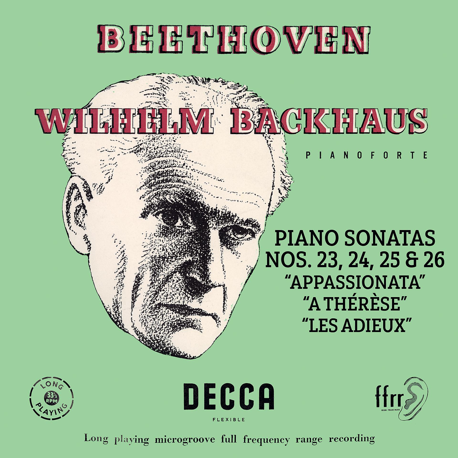 Постер альбома Beethoven: Piano Sonatas Nos. 23 “Appassionata”, 24 “A Thérèse”, 25 & 26 “Les Adieux”