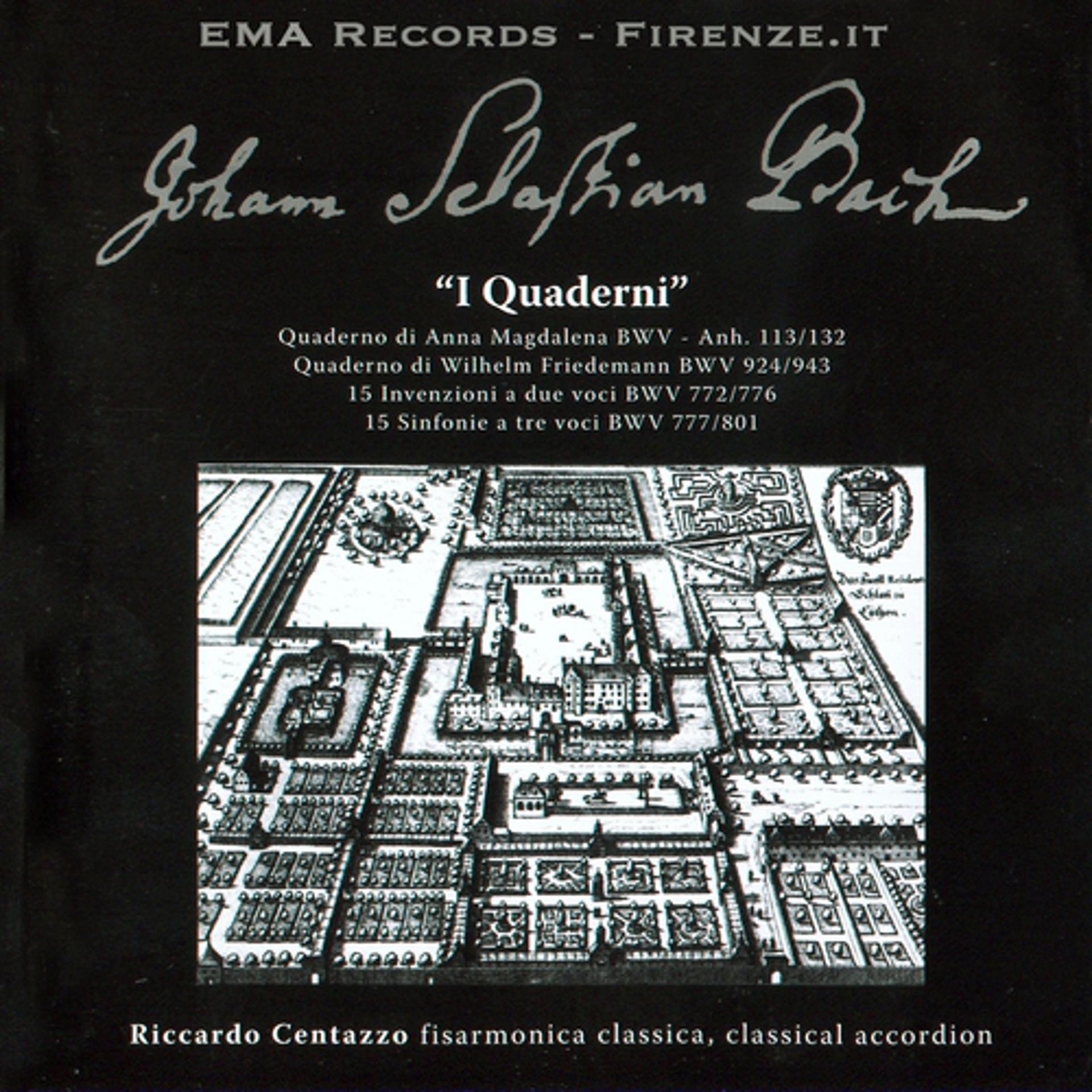 Постер альбома Johann Sebastian Bach: I quaderni / Invenzioni a 2 e 3 voci