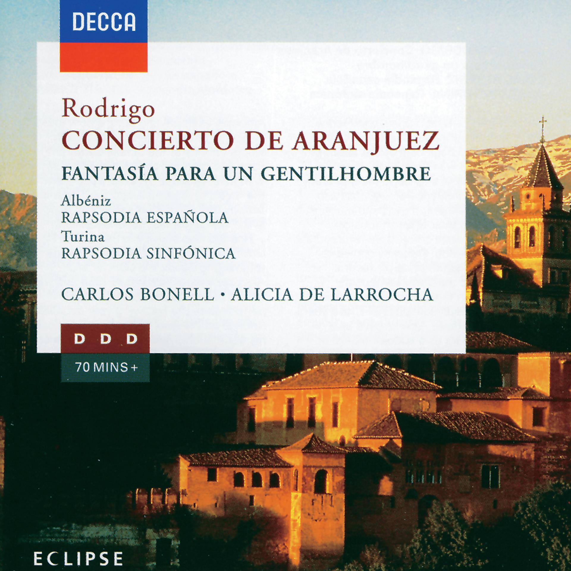 Постер альбома Rodrigo: Concierto de Aranjuez; Fantasia para un gentilhombre etc