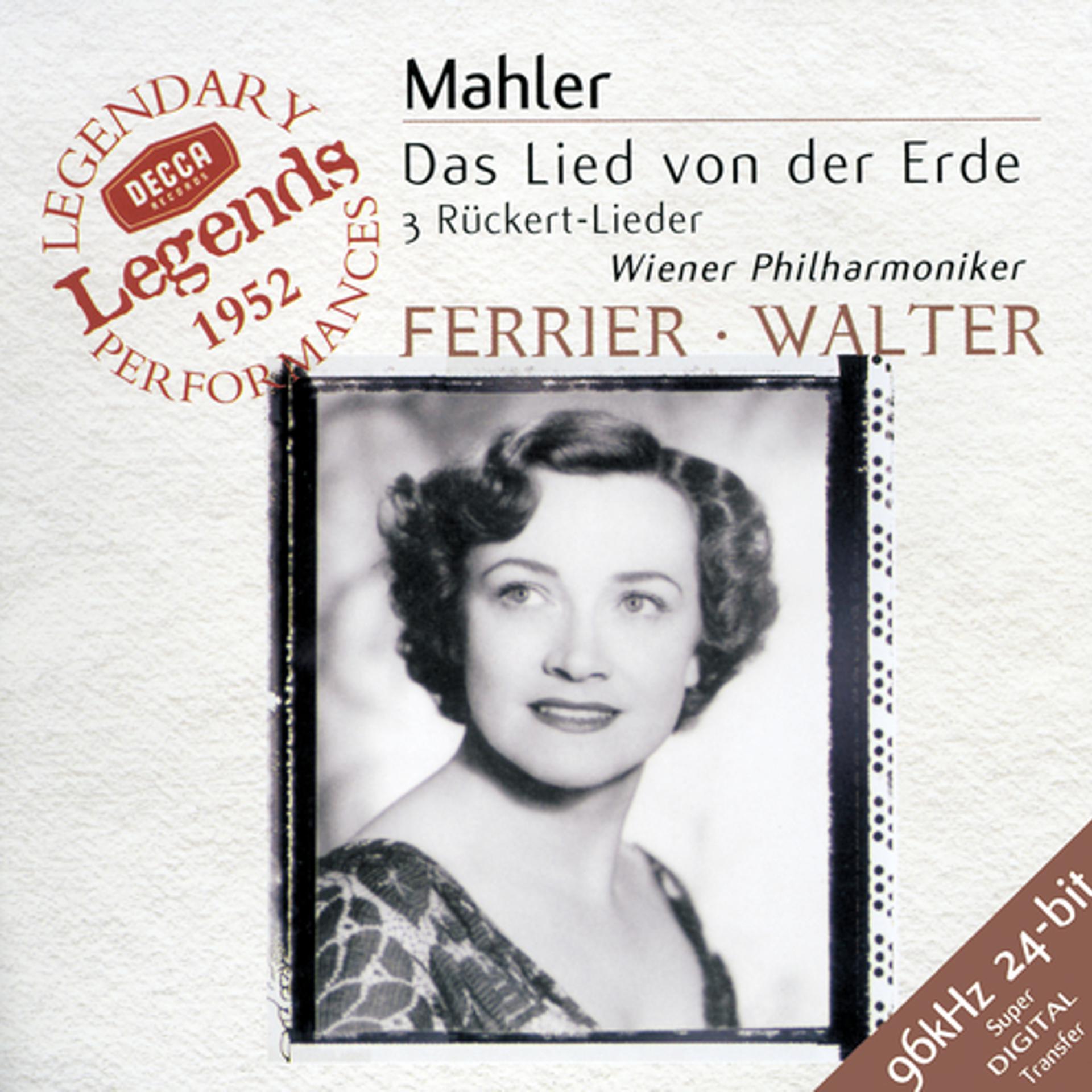 Постер альбома Mahler: Das Lied von der Erde; 3 Rückert Lieder