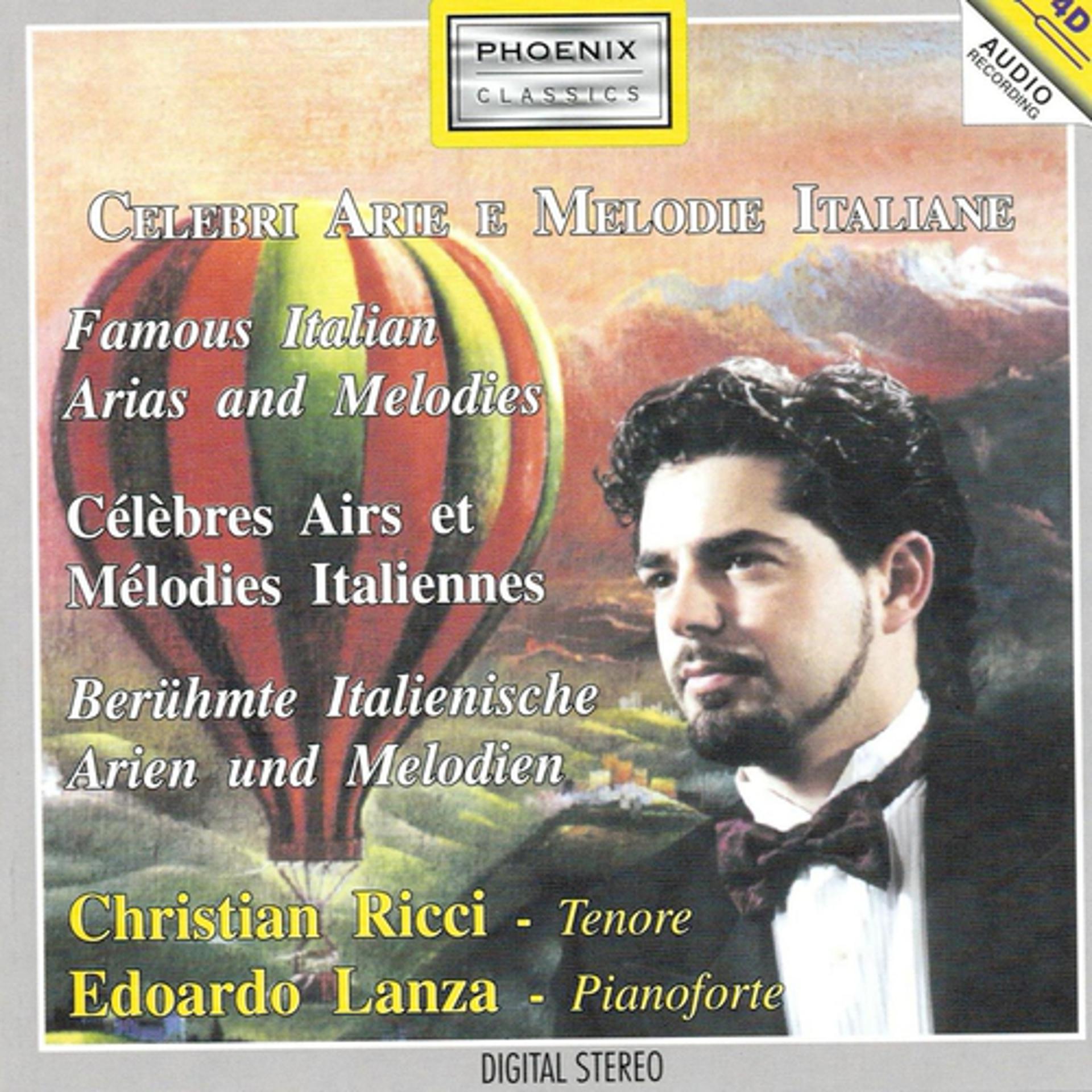 Постер альбома Celebri arie e melodie italiane